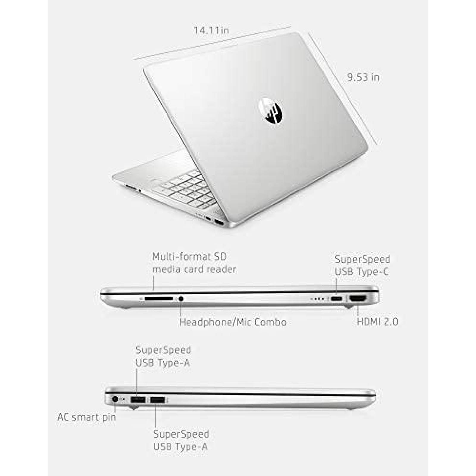 Laptop HP 15.6'' HD 8GB AMD Ryzen 3 3250U Win10 -Blanco