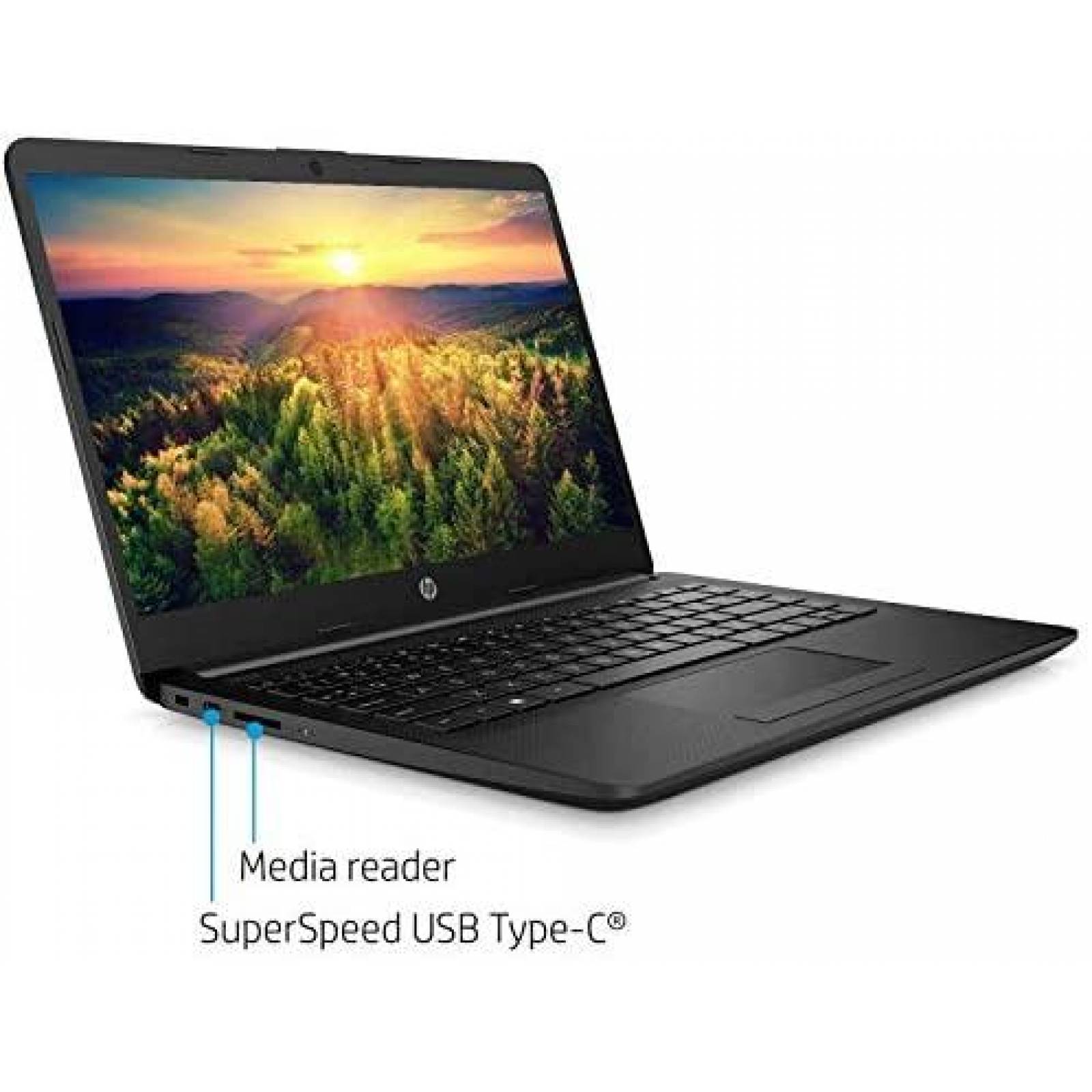 Laptop HP AMD Athlon Silver 3050U 8GB 256GB 14" -Negro