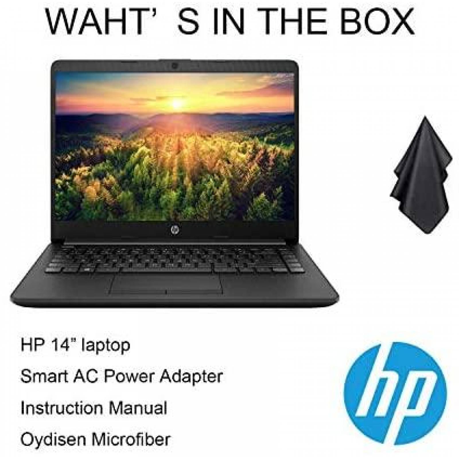 Laptop HP AMD Athlon Silver 3050U 8GB 256GB 14" -Negro