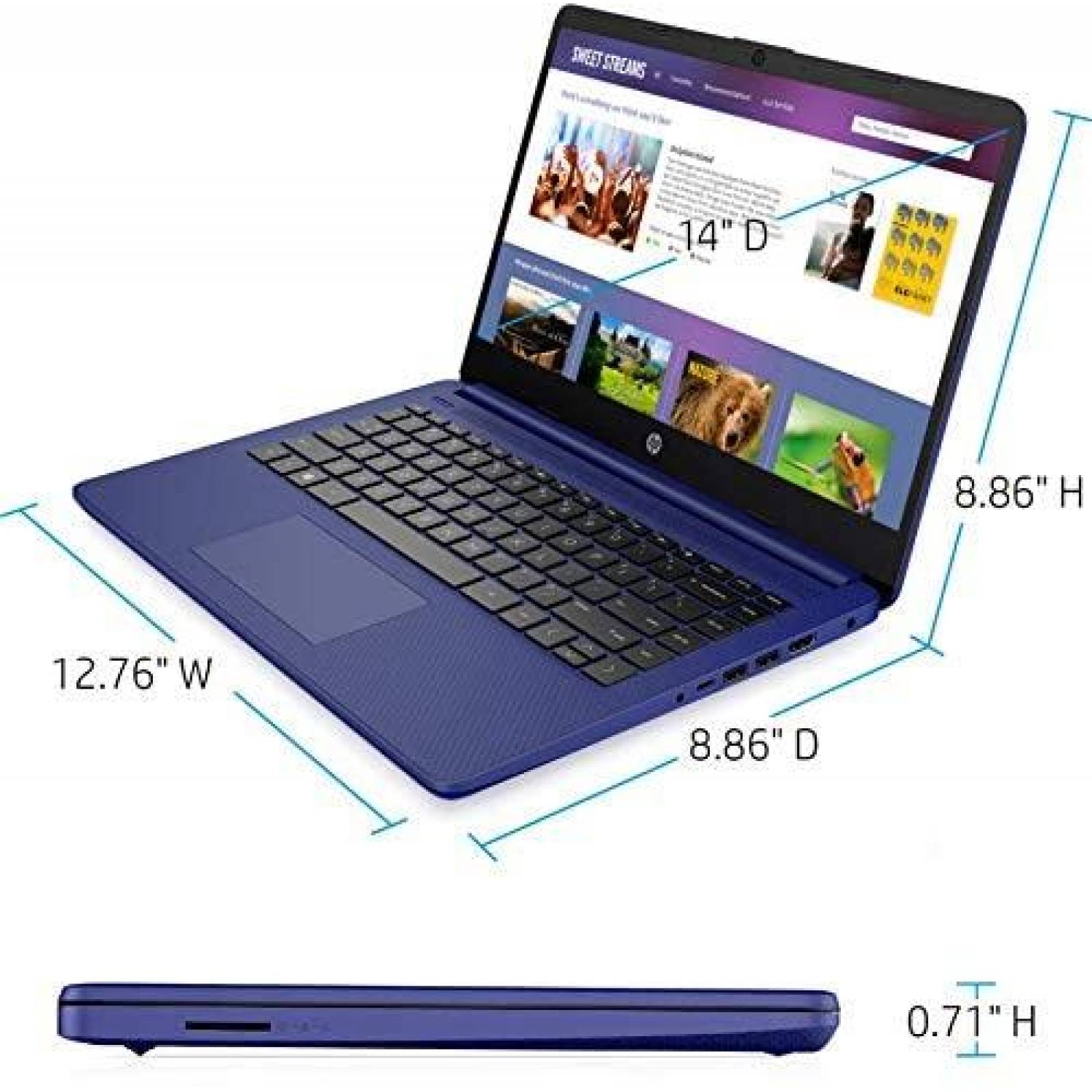 Laptop HP Stream 11.6'' HD 4GB Celeron N4020 Win10 -Rosa