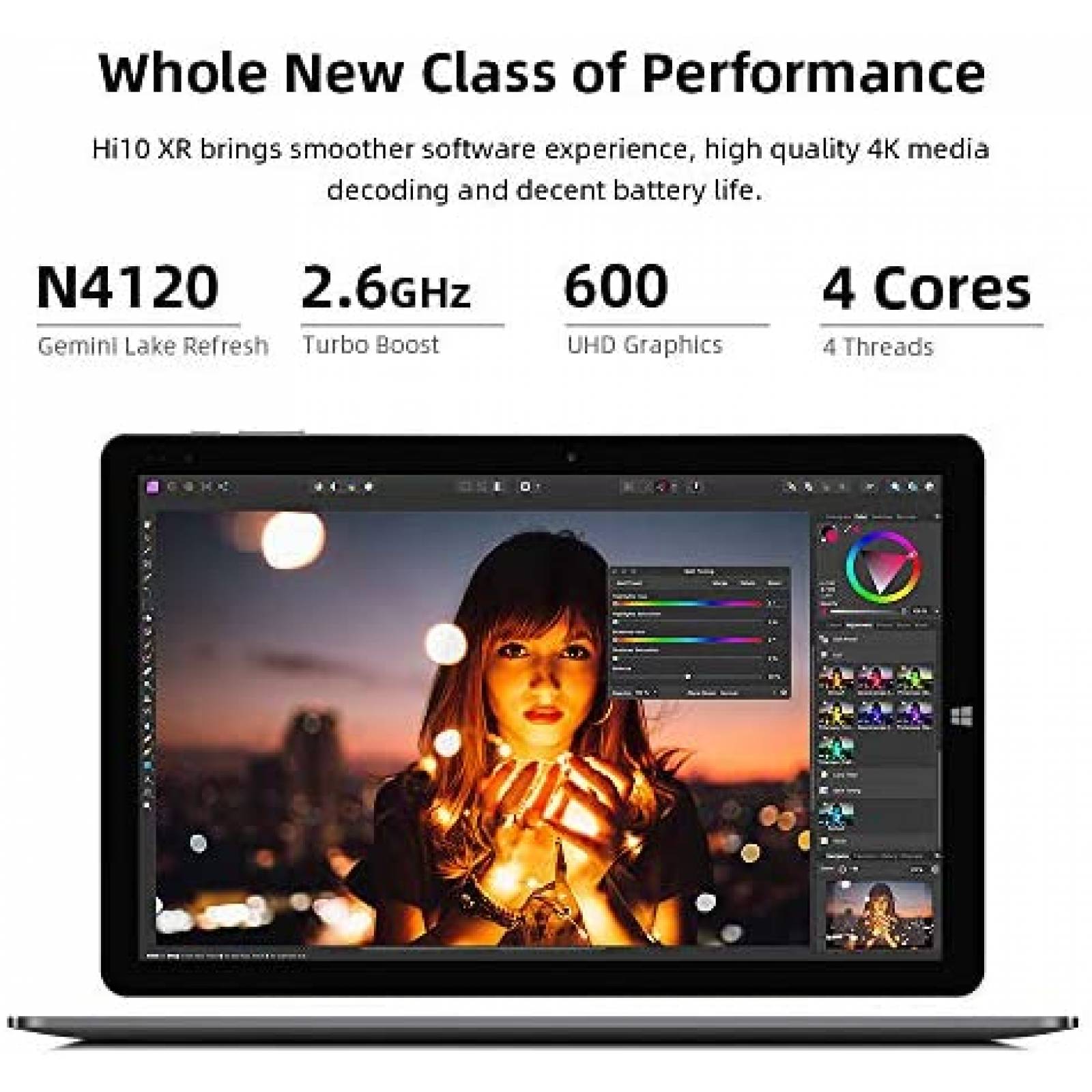 Laptop CHUWI GemiBook 13'' 12GB Celeron J4115 Win10 -Negro