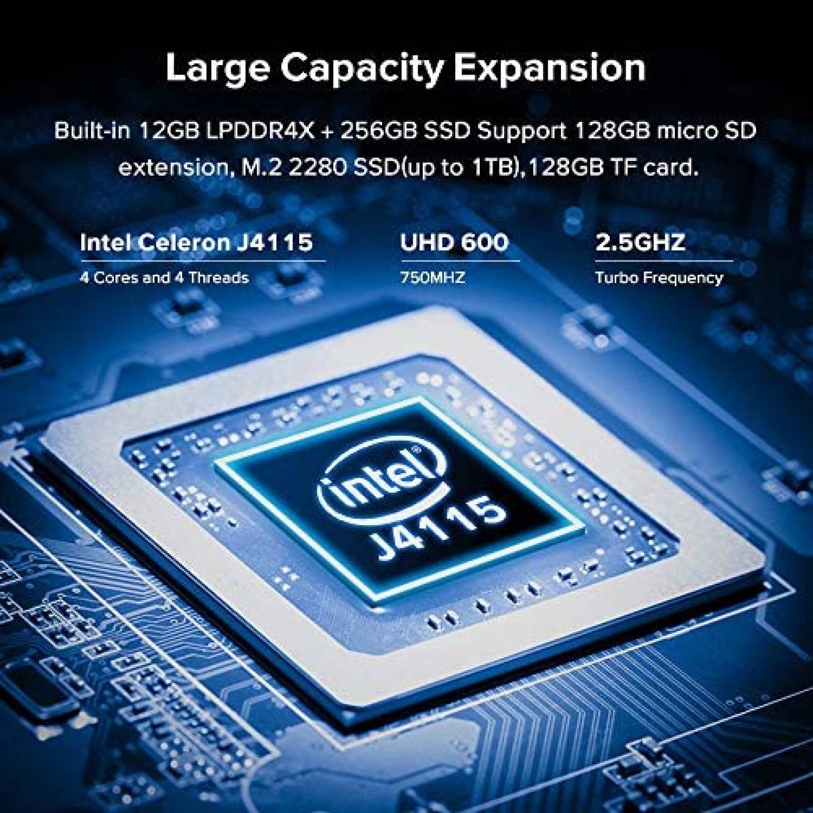 Laptop CHUWI GemiBook 13'' 12GB Celeron J4115 Win10 -Negro