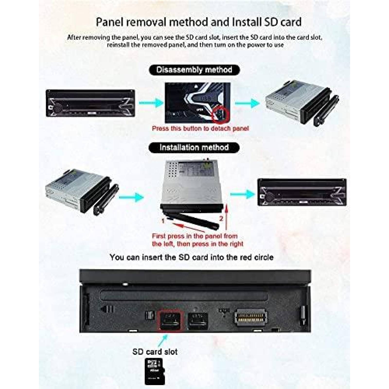 Estereo de Automovil EinCar Pantalla Tactil de 7" -Negro