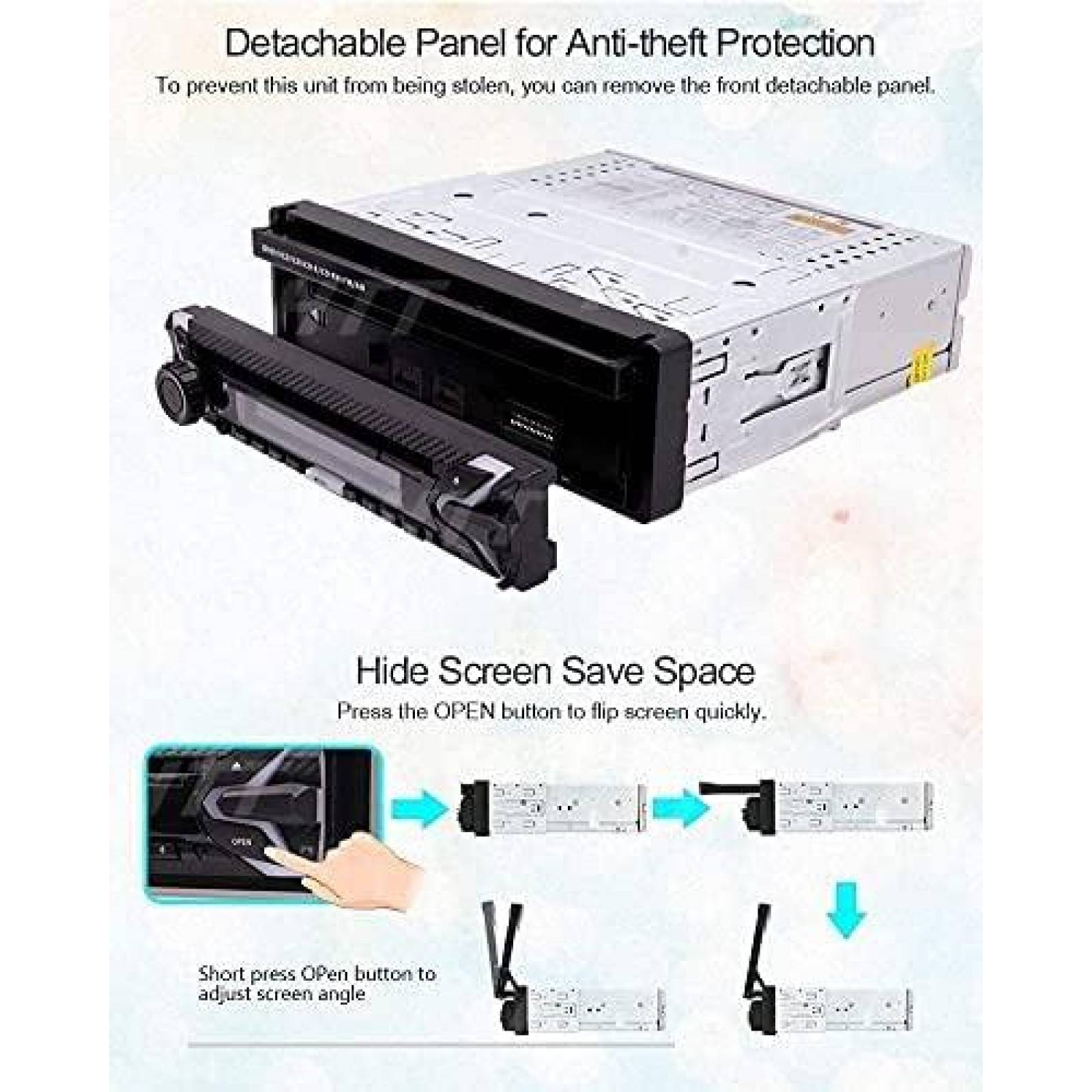 Estereo de Automovil EinCar Pantalla Tactil de 7" -Negro