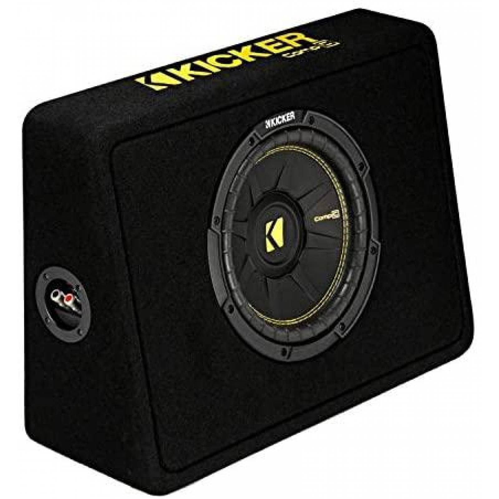 Caja Subwoofer Kicker CompC 10"+subwoofer 600 vatios -Negro