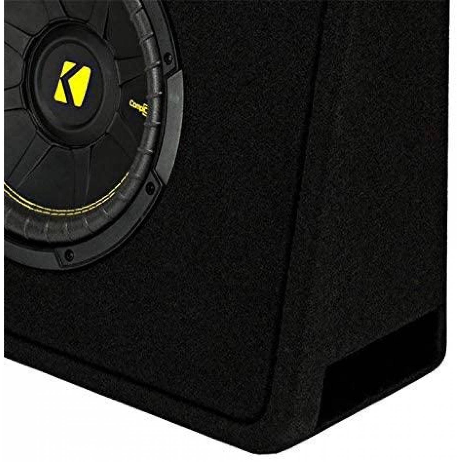 Caja Subwoofer Kicker CompC 10"+subwoofer 600 vatios -Negro