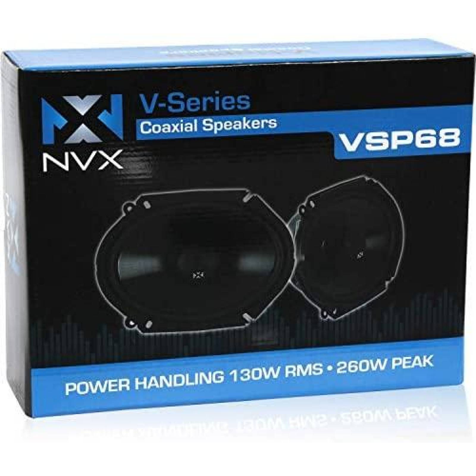 Bocinas NVX VSP68 V-Series 6 x 8'' Adaptador Incluido -Negro