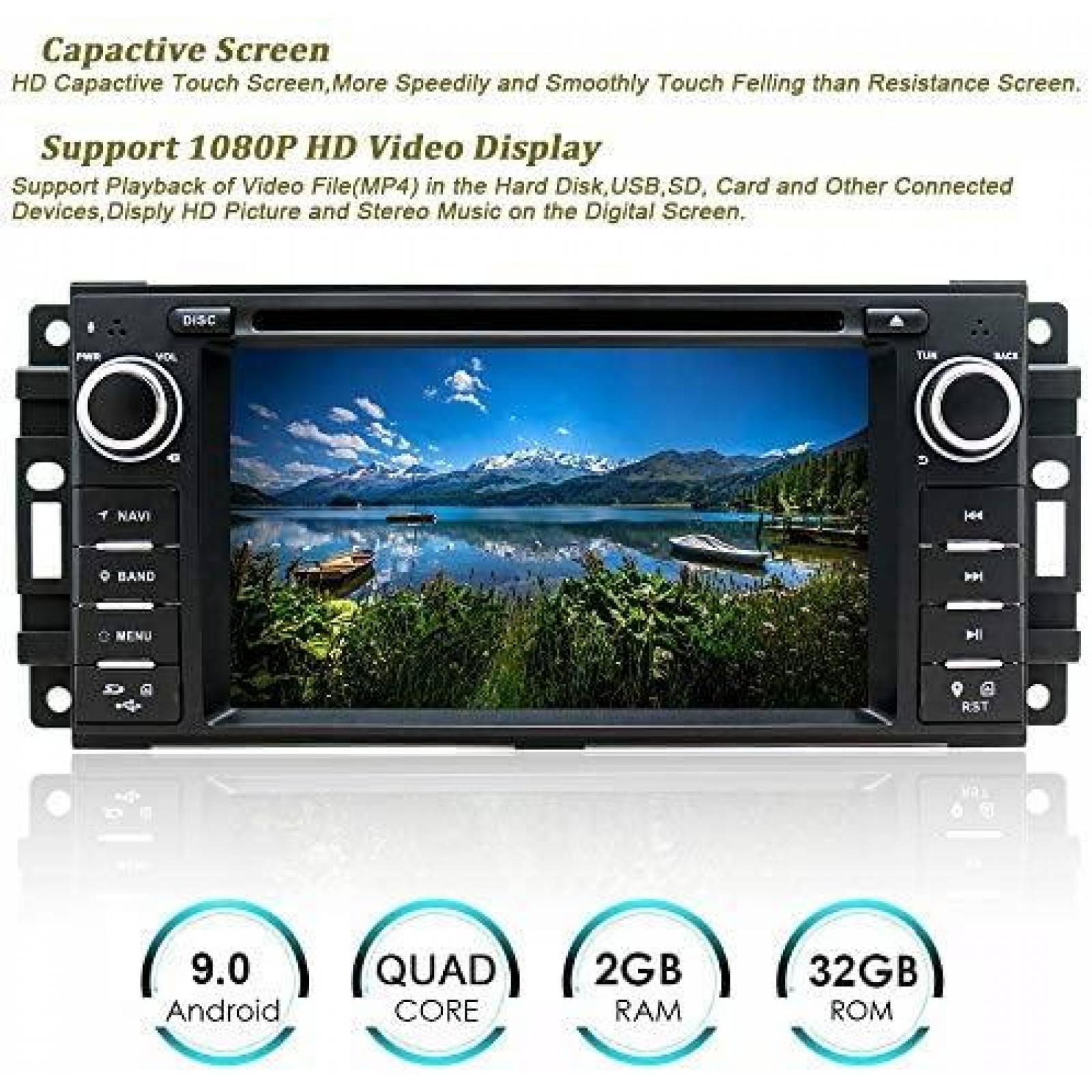 Estereo de Automovil SWTNVIN Jeep Wrangler Dodge Chrysler