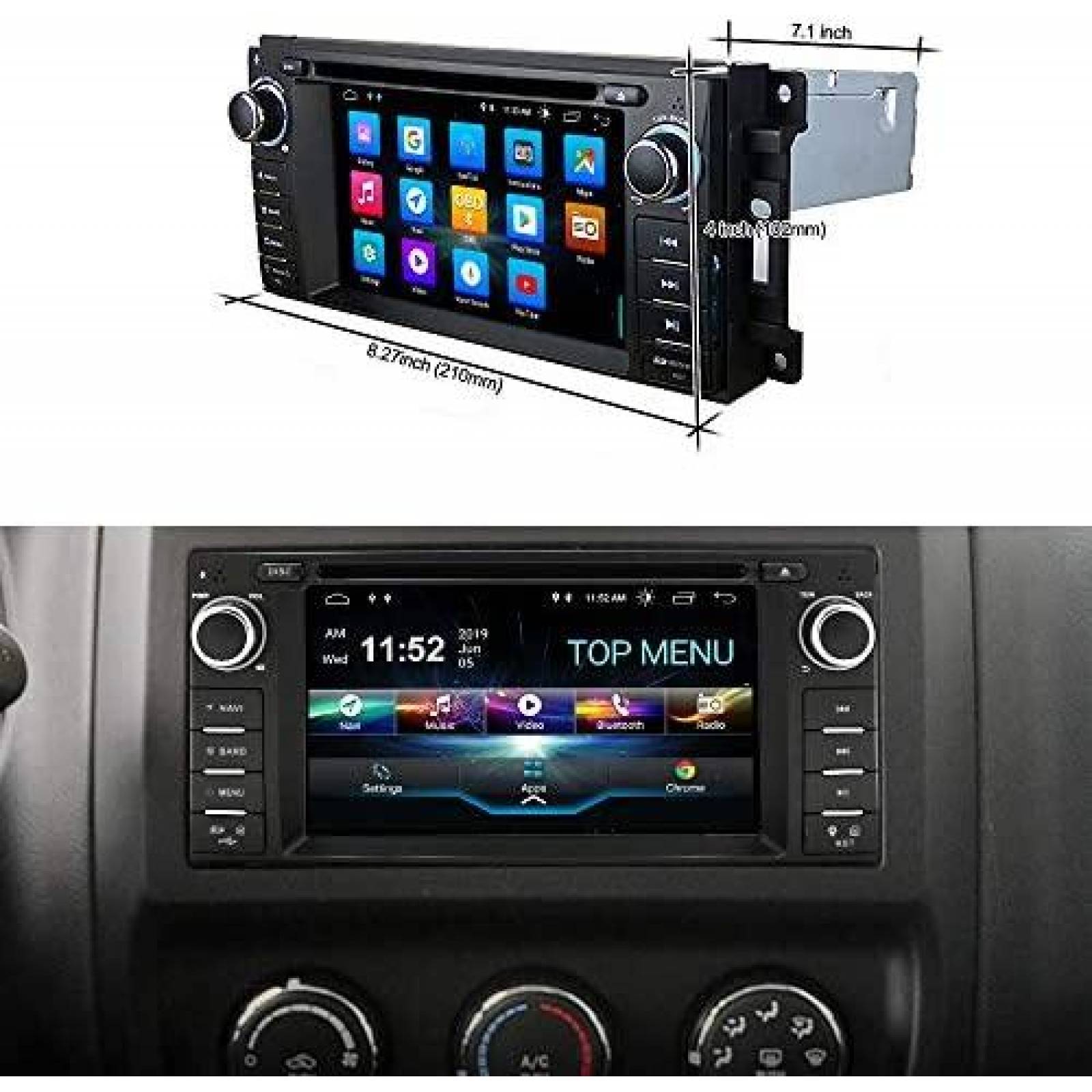 Estereo de Automovil SWTNVIN Jeep Wrangler Dodge Chrysler