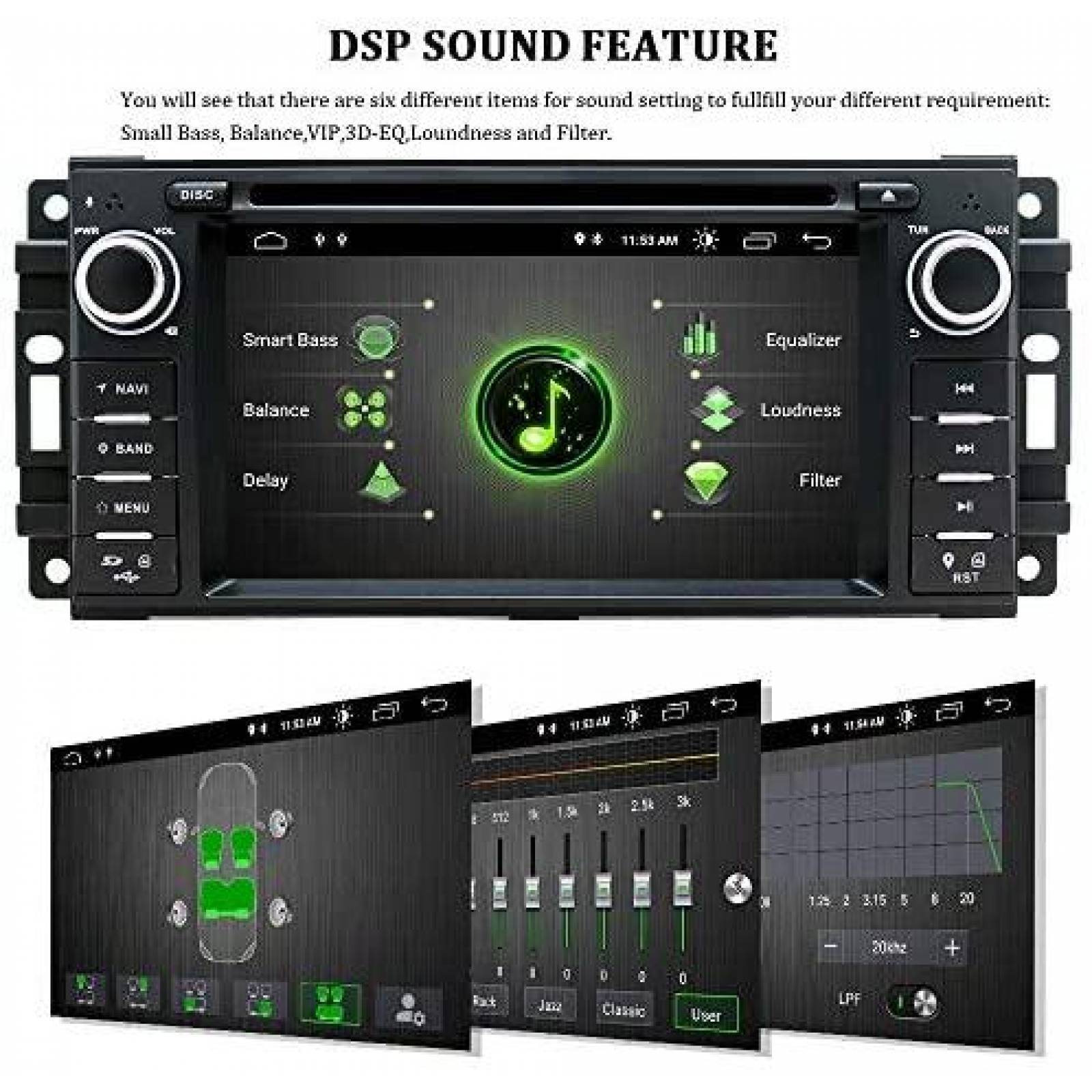 Estereo de Automovil SWTNVIN Jeep Wrangler Dodge Chrysler