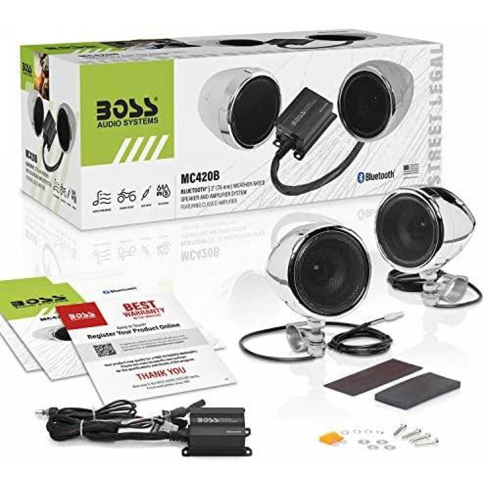 Bocinas Coaxiales BOSS Audio Systems MC420B para Moto -Negro