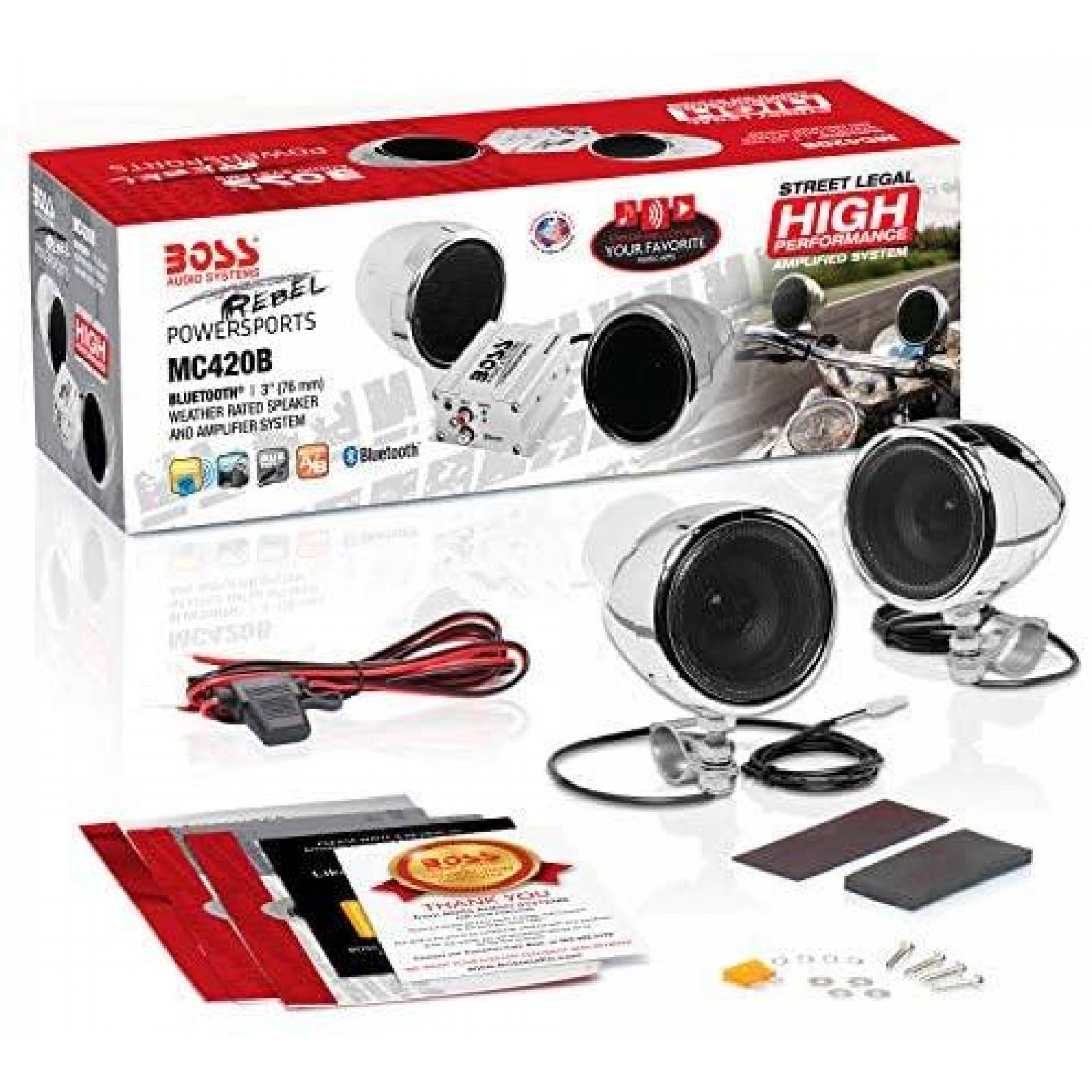 Bocinas Coaxiales BOSS Audio Systems MC420B para Moto -Negro