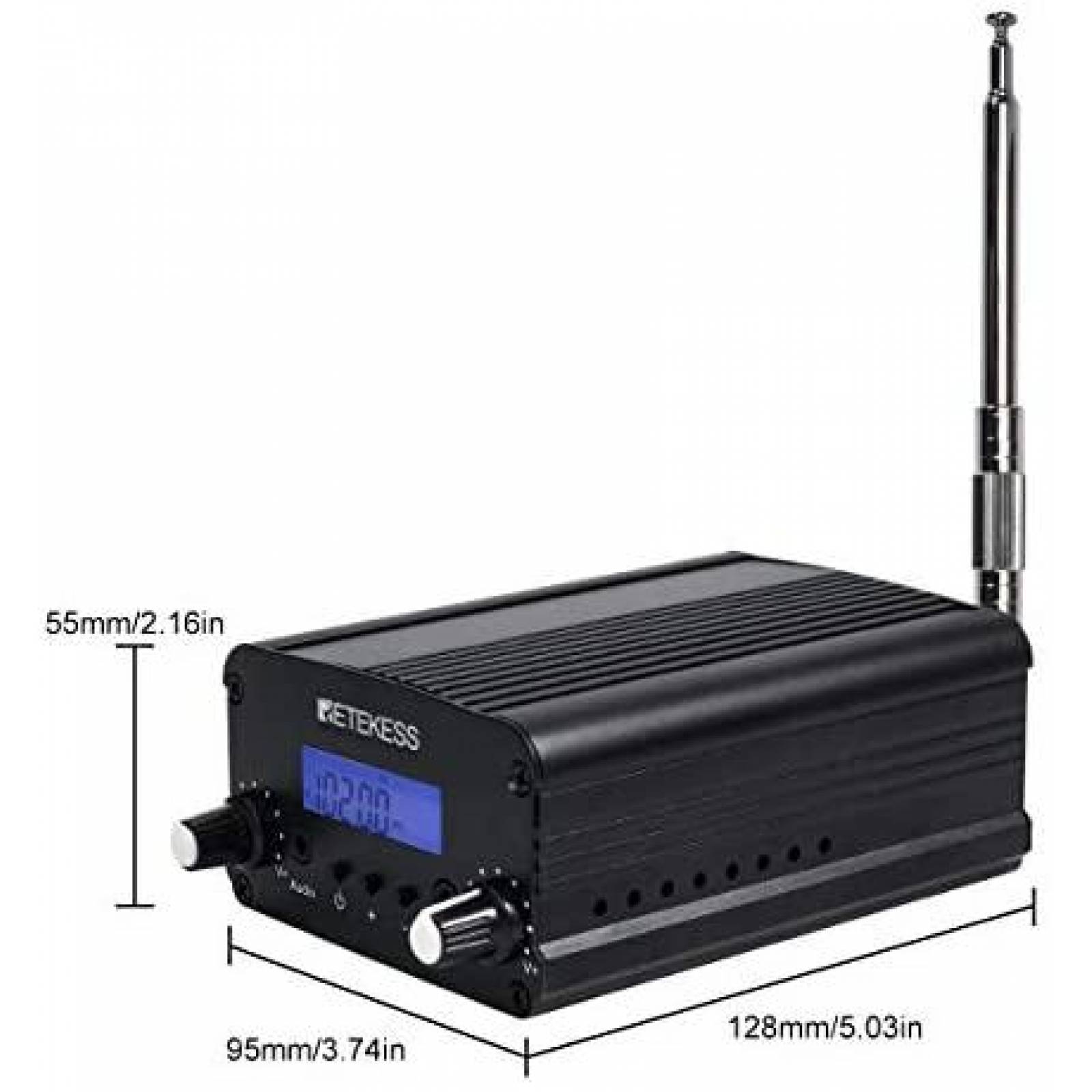 Transmisor Retekess TR509 FM Alcance maximo 1 km -Negro