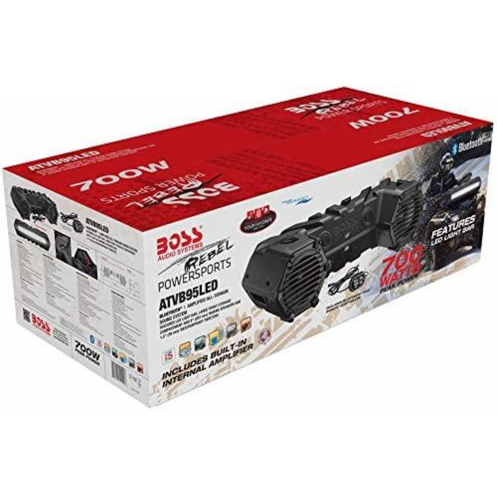 Bocina BOSS Audio Systems A Prueba de Agua Luces LED -Negro