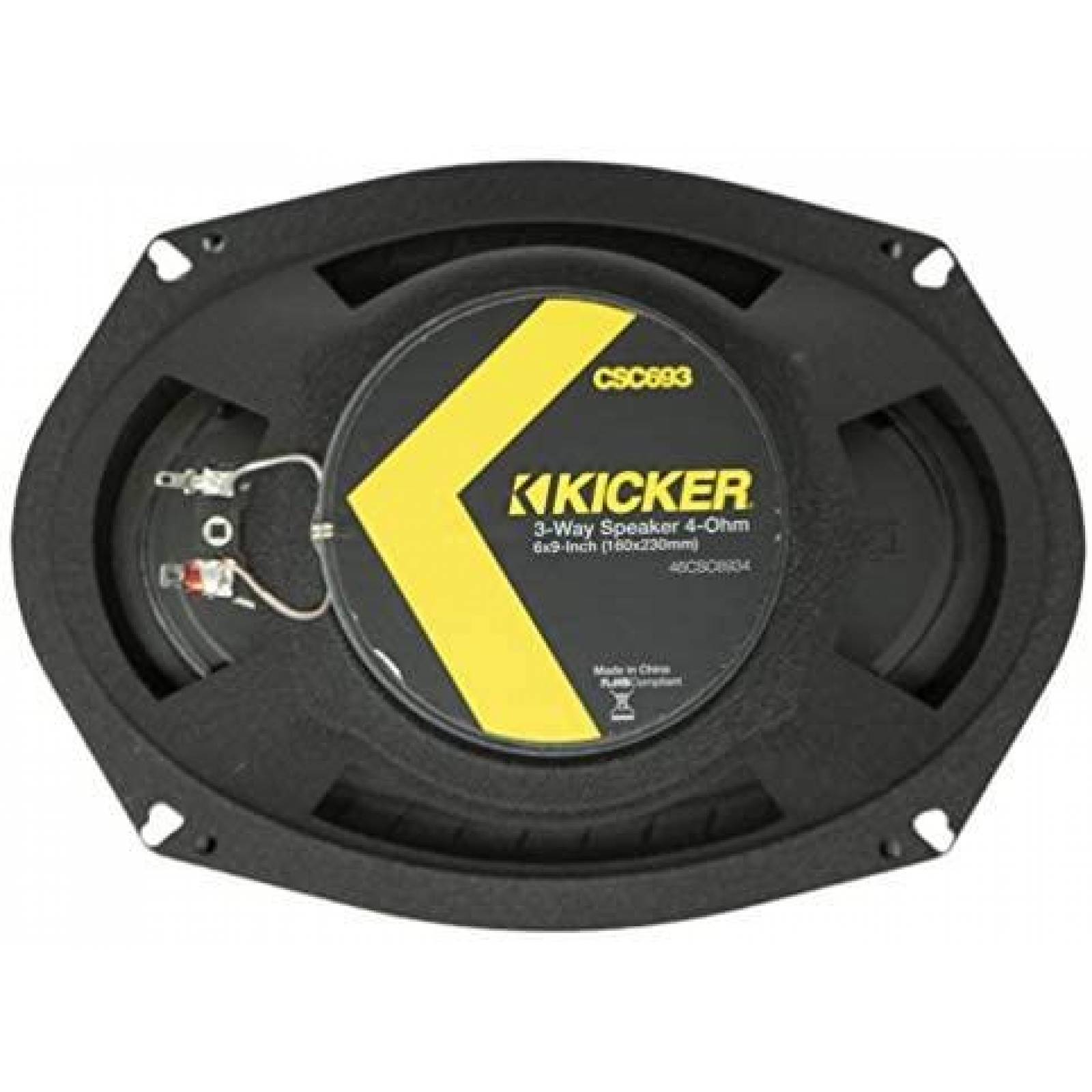 Par de Bocinas Kicker 150 Watts 6" x 9" -Amarillo