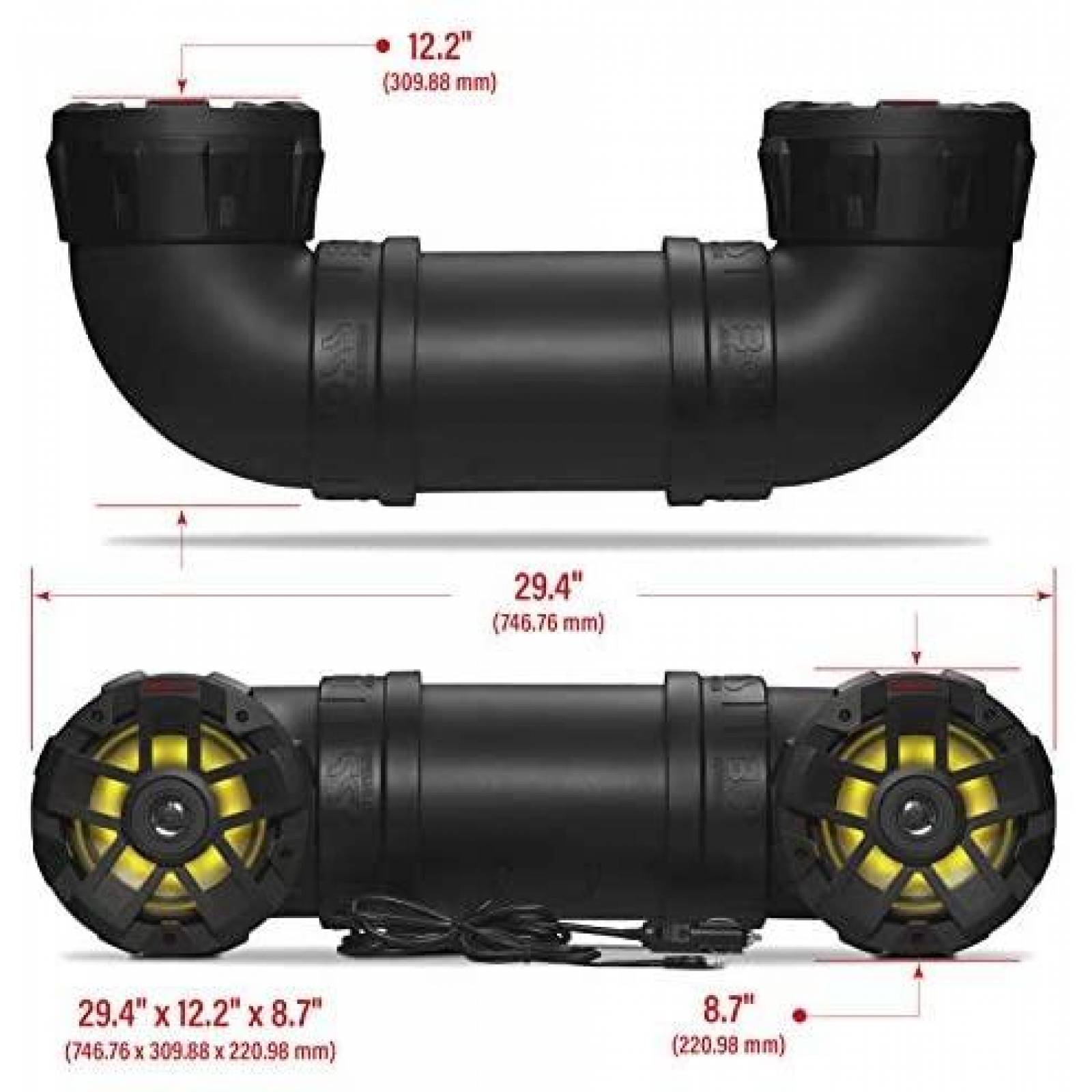 Bocina BOSS Audio Systems A Prueba de Agua Bluetooth -Negro