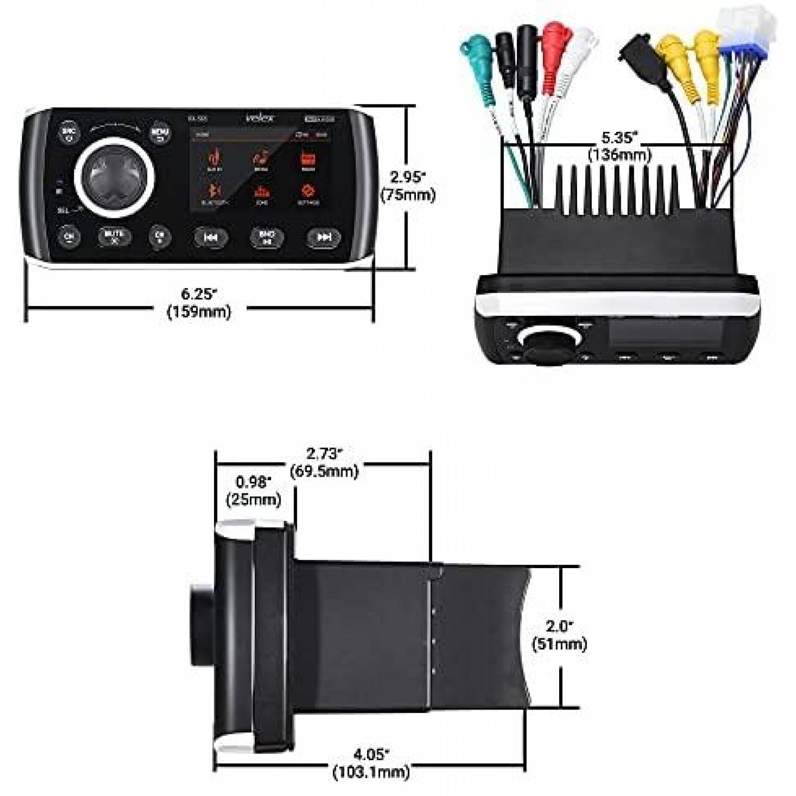 Estereo Velex VX-565 Receptor AM/FM Radio Bluetooth -Negro