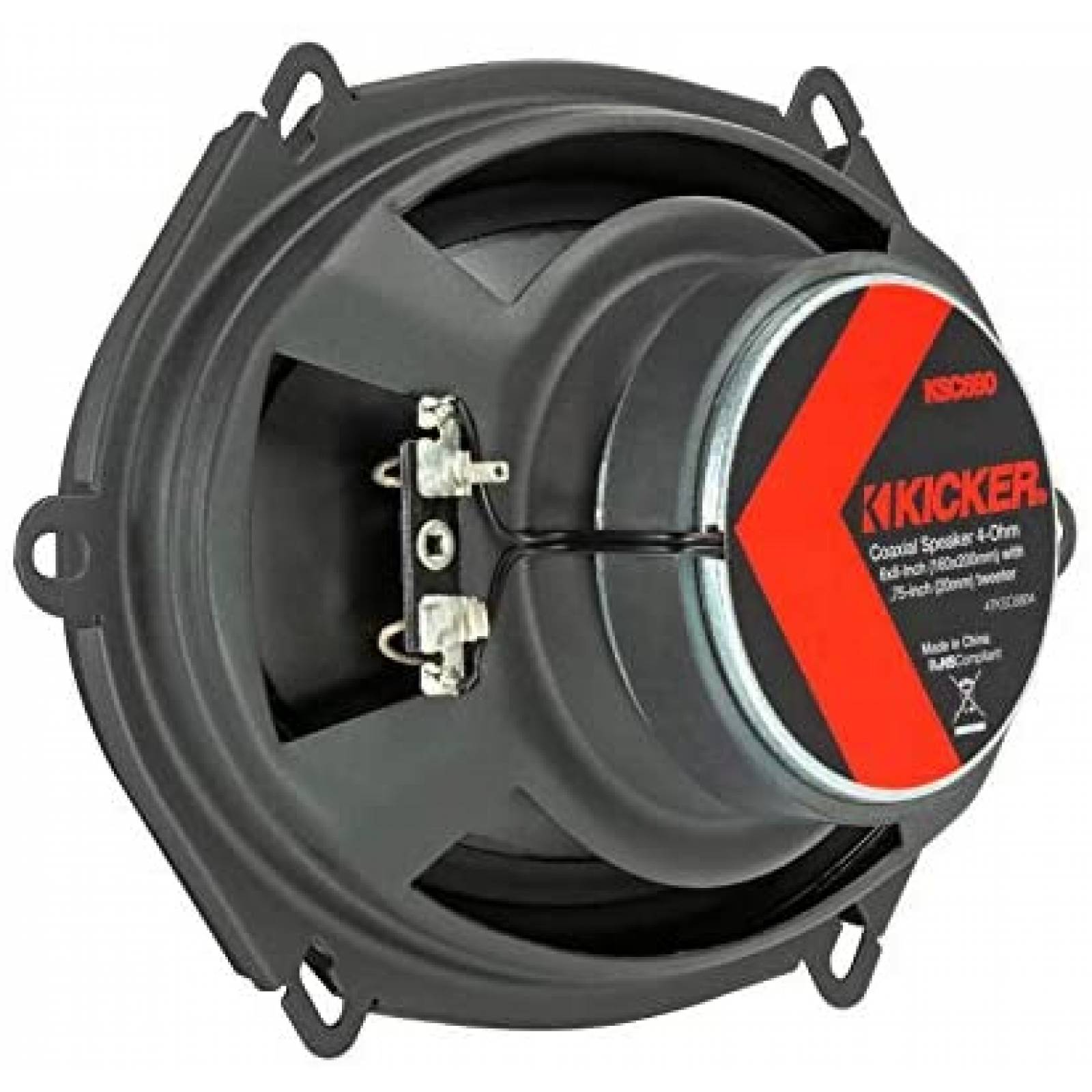 Bocinas Coaxiales Kicker 47KSC6804 6 x 8'' 75-150W -Negro