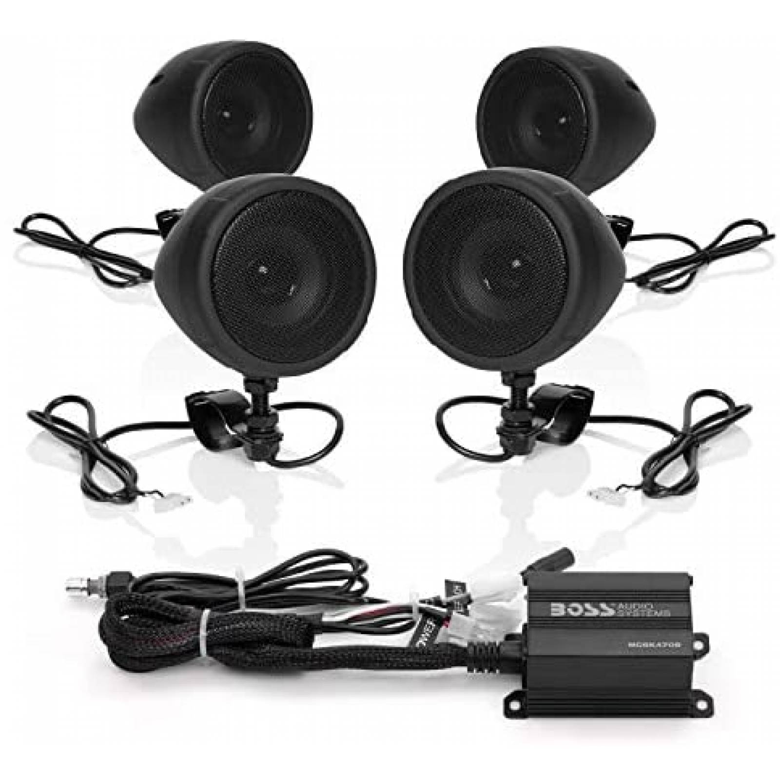 Bocina para motocicleta BOSS MCBK470B Bluetooth -Negro