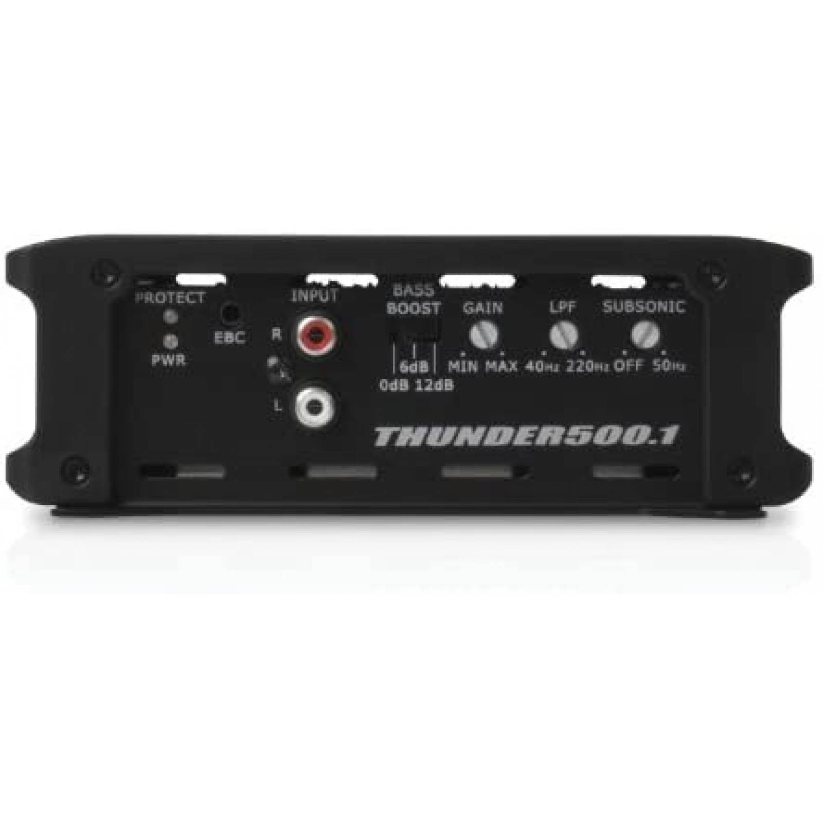 Amplificador MTX Thunder500.1 Topologia tipo D -Negro