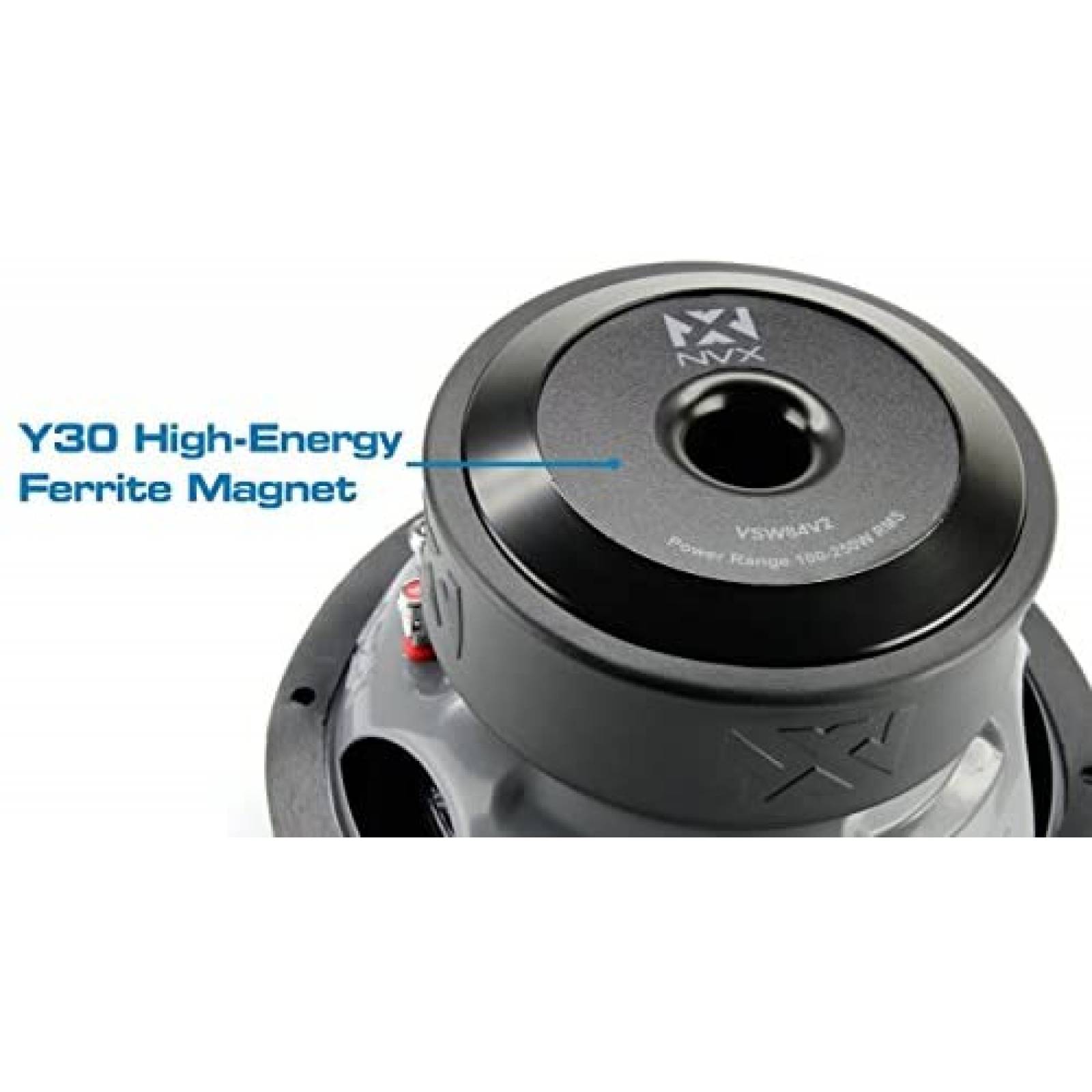 Subwoofer de Auto NVX VSW104V2 10" 500 watt RMS -Negro