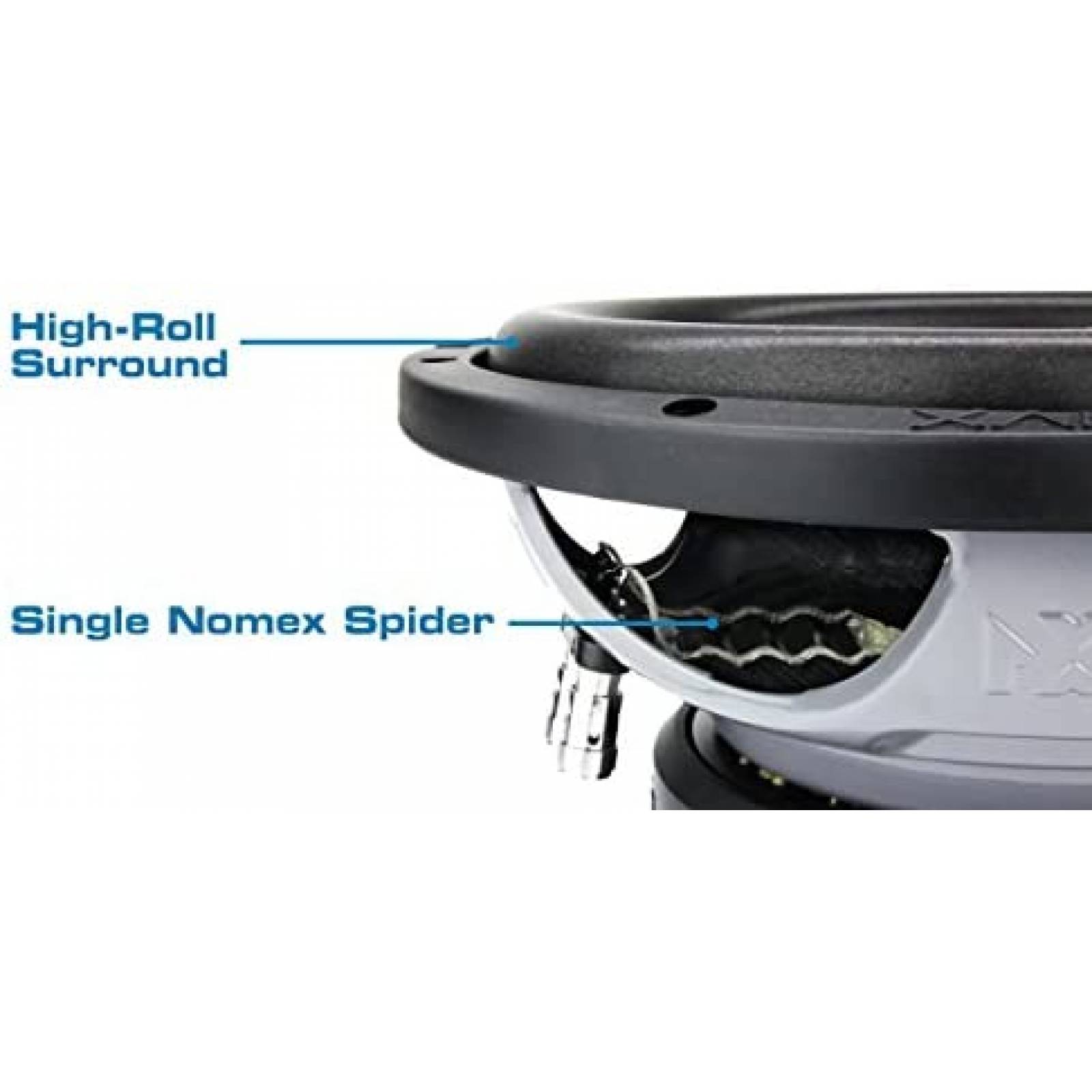 Subwoofer de Auto NVX VSW104V2 10" 500 watt RMS -Negro