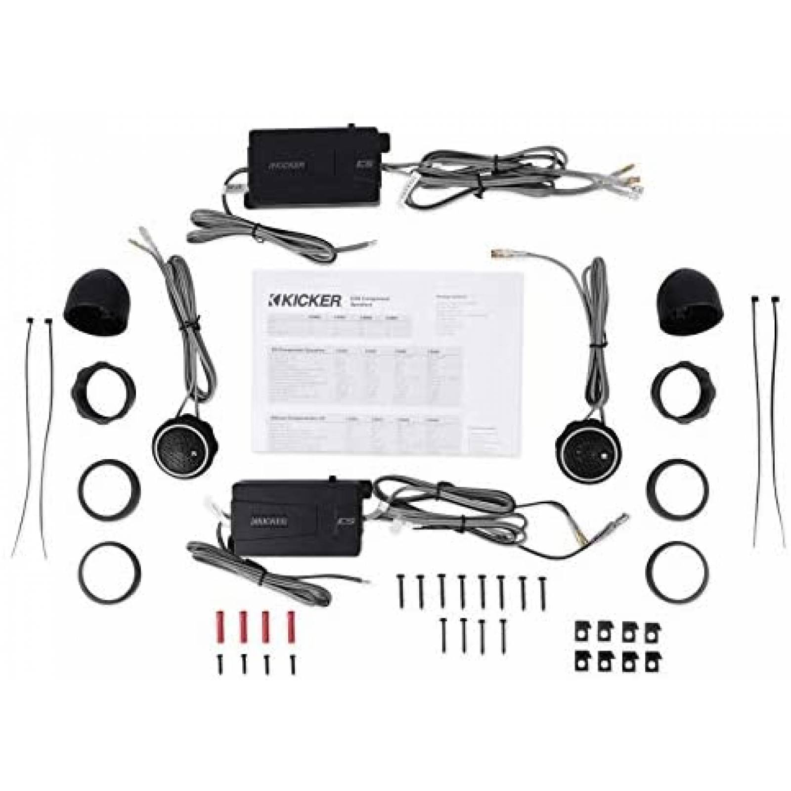 Bocinas Kicker 46CSS684 6 x 8'' de 225 V para Auto -Negro