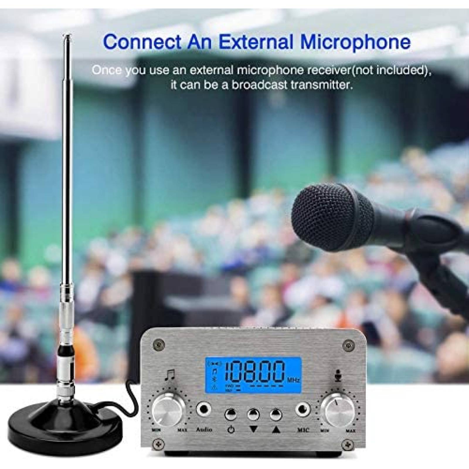 Transmisor de radiodifusion eoqo Estacion de radio FM de 15W