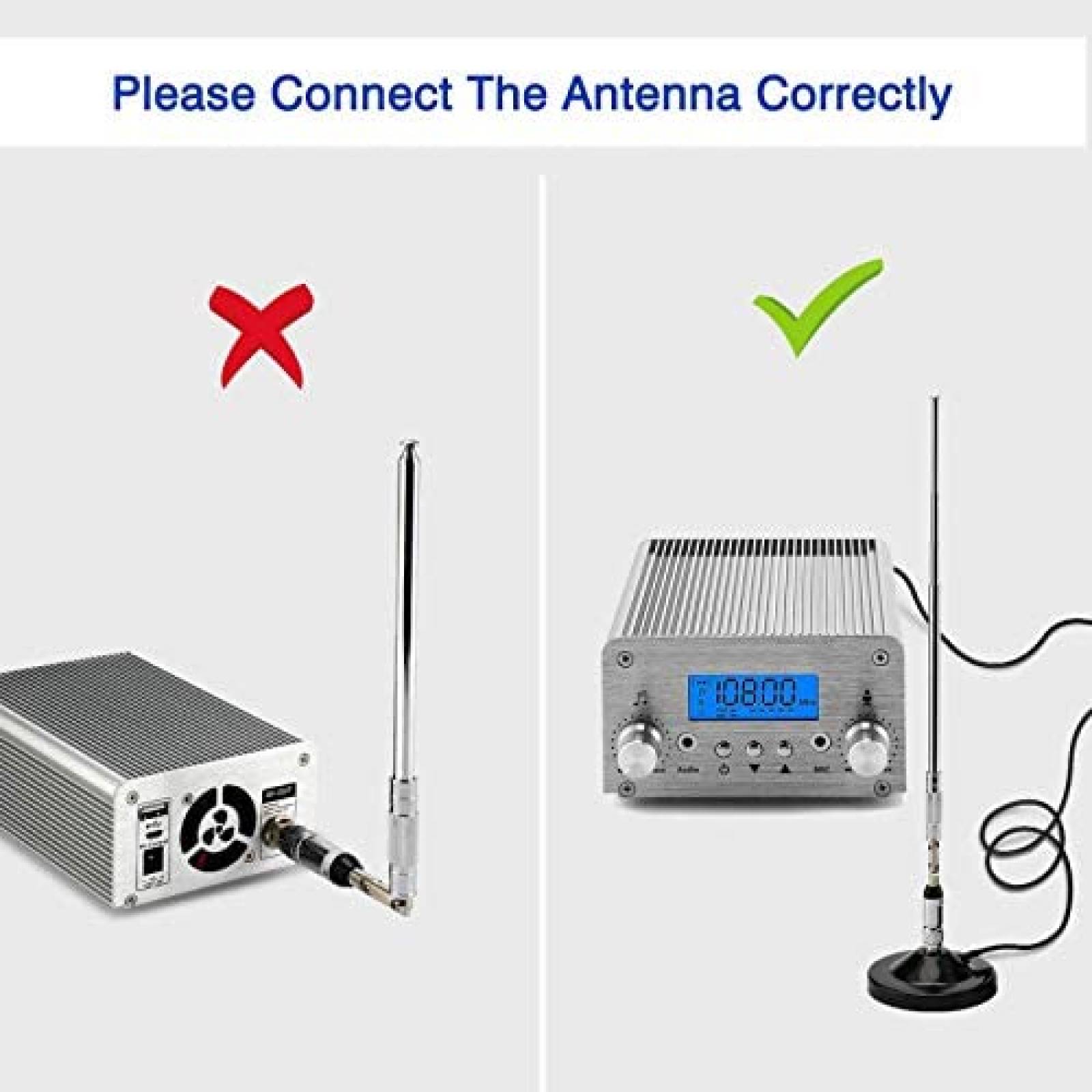 Transmisor de radiodifusion eoqo Estacion de radio FM de 15W