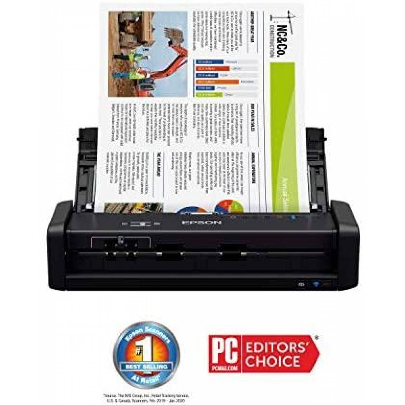 Escaner de Documentos Epson Portatil Inalambrico a Color