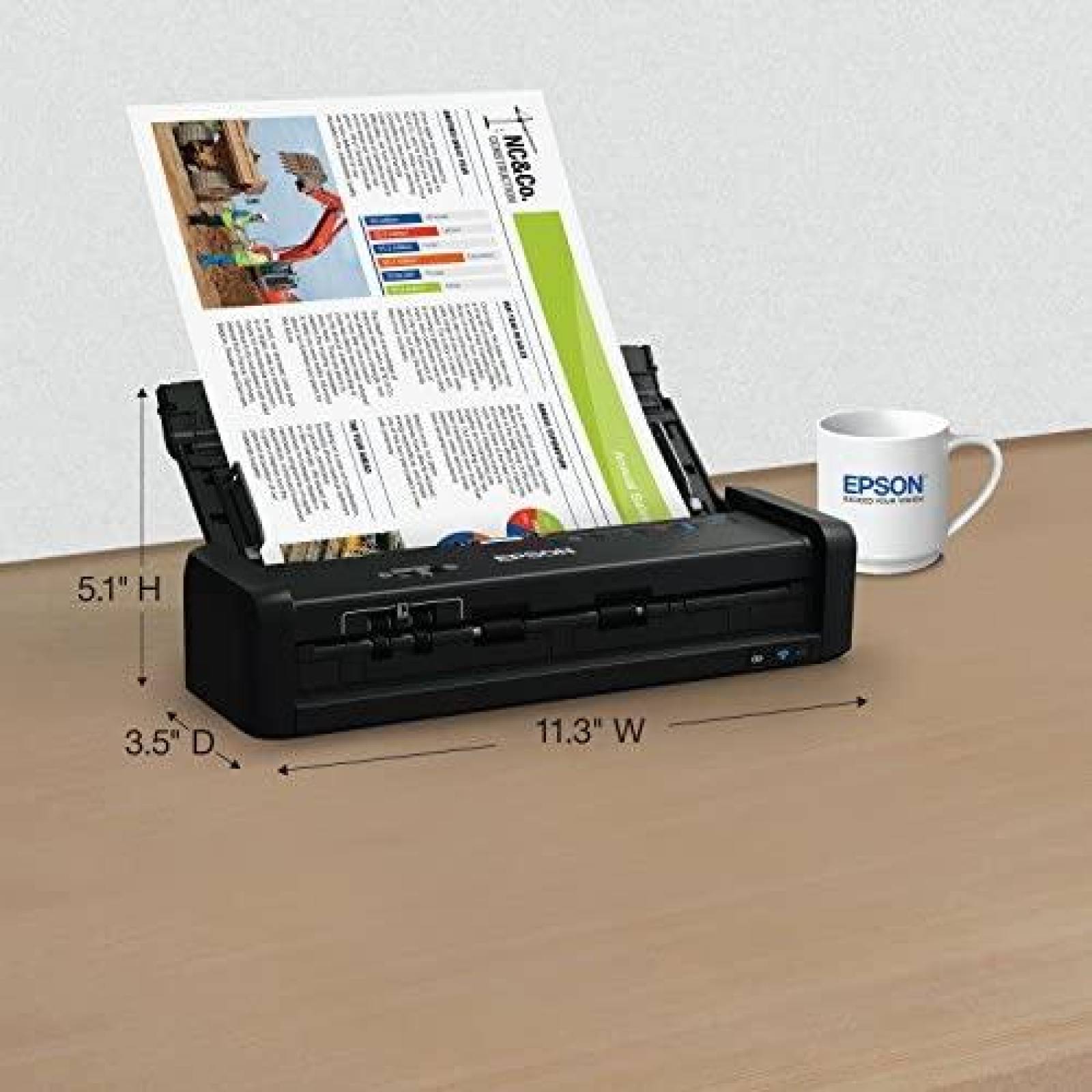 Escaner de Documentos Epson Portatil Inalambrico a Color