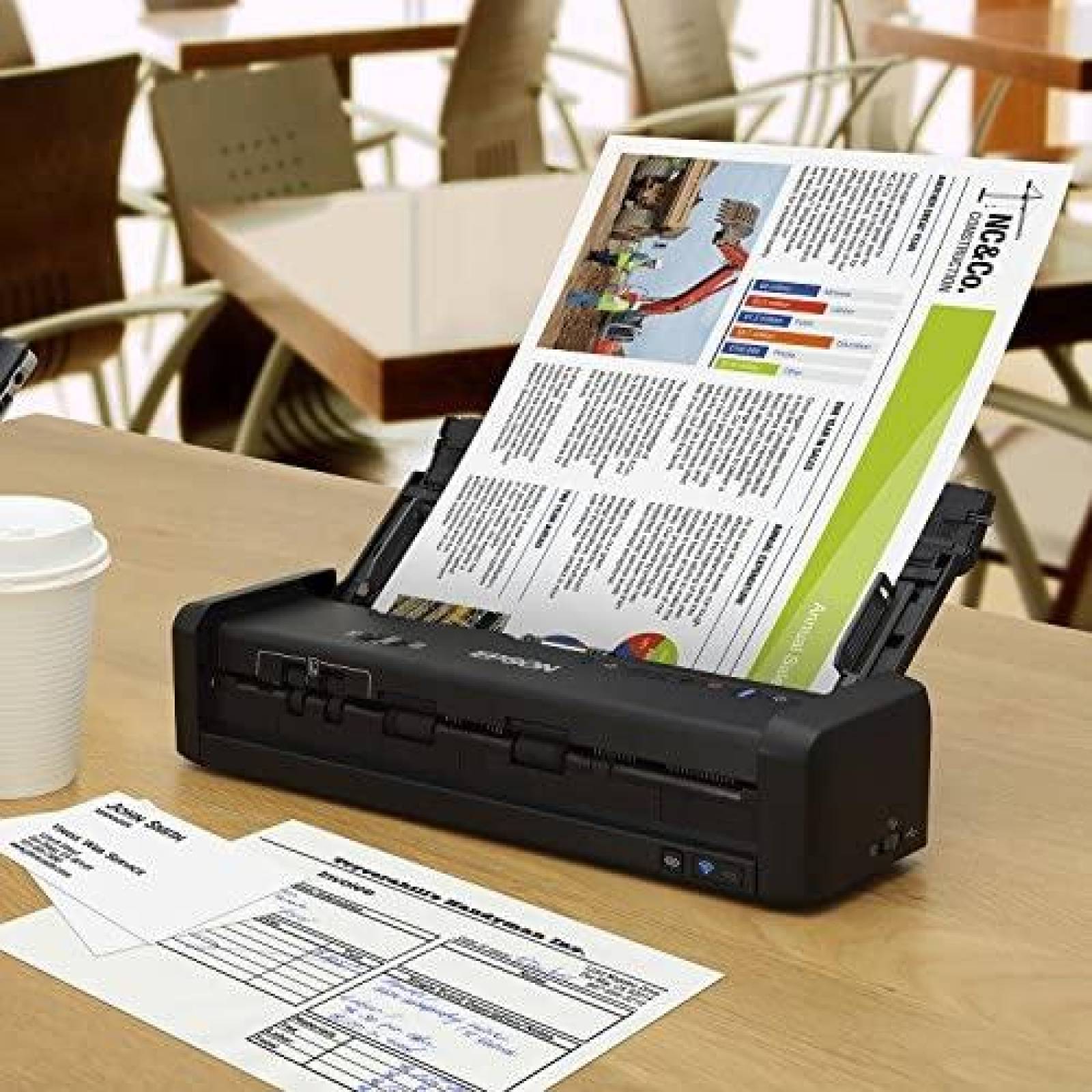 Escaner de Documentos Epson Portatil Inalambrico a Color