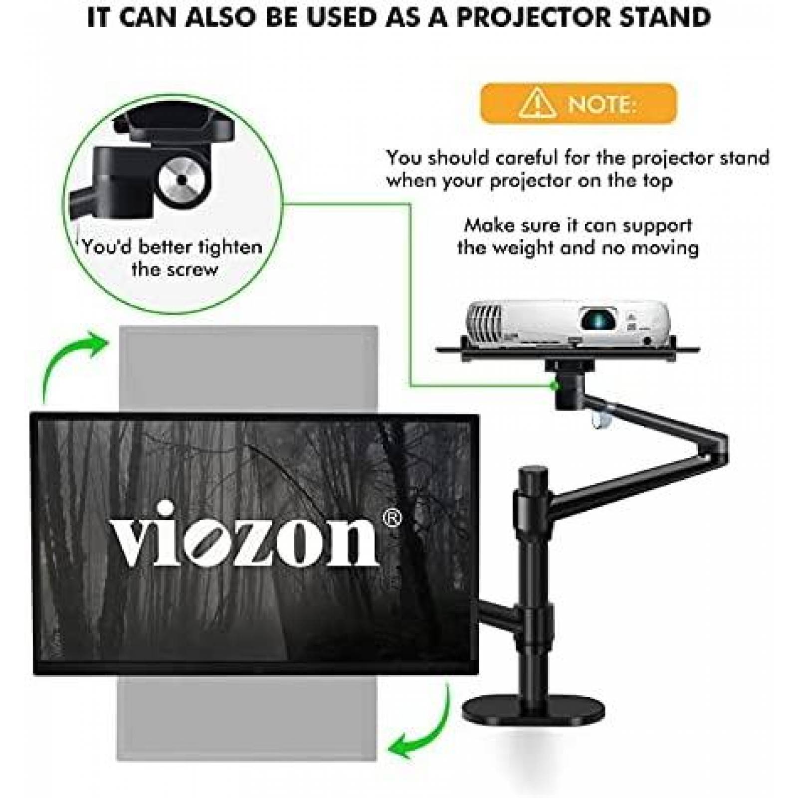 Soporte Viozon 3 en 1 Ajustable para Monitores de Hasta 27''