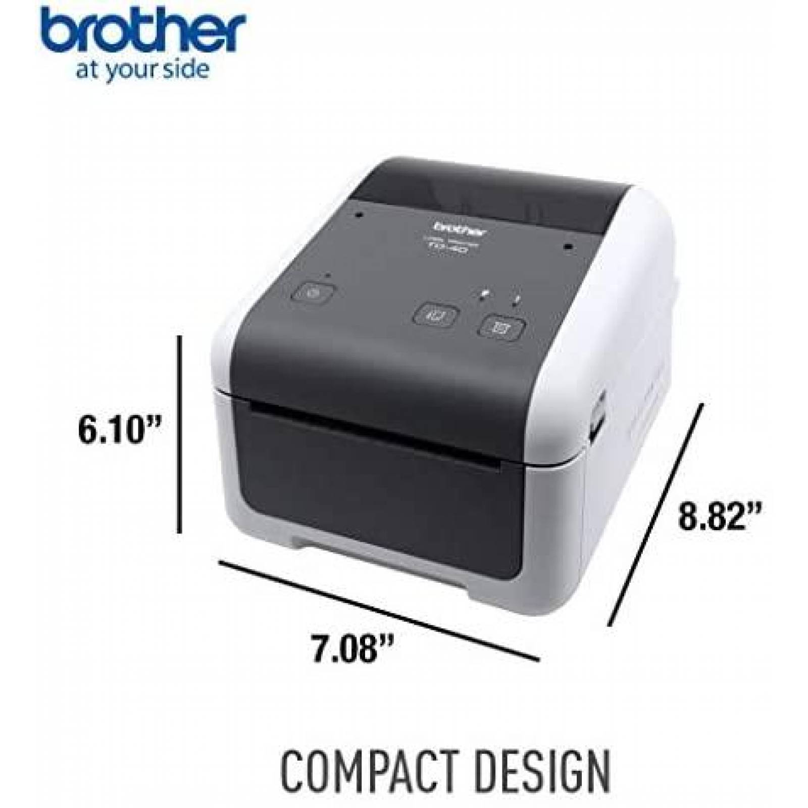 Impresora Brother TD4410D 203 dpi 8 IPS USB 4'' -Gris
