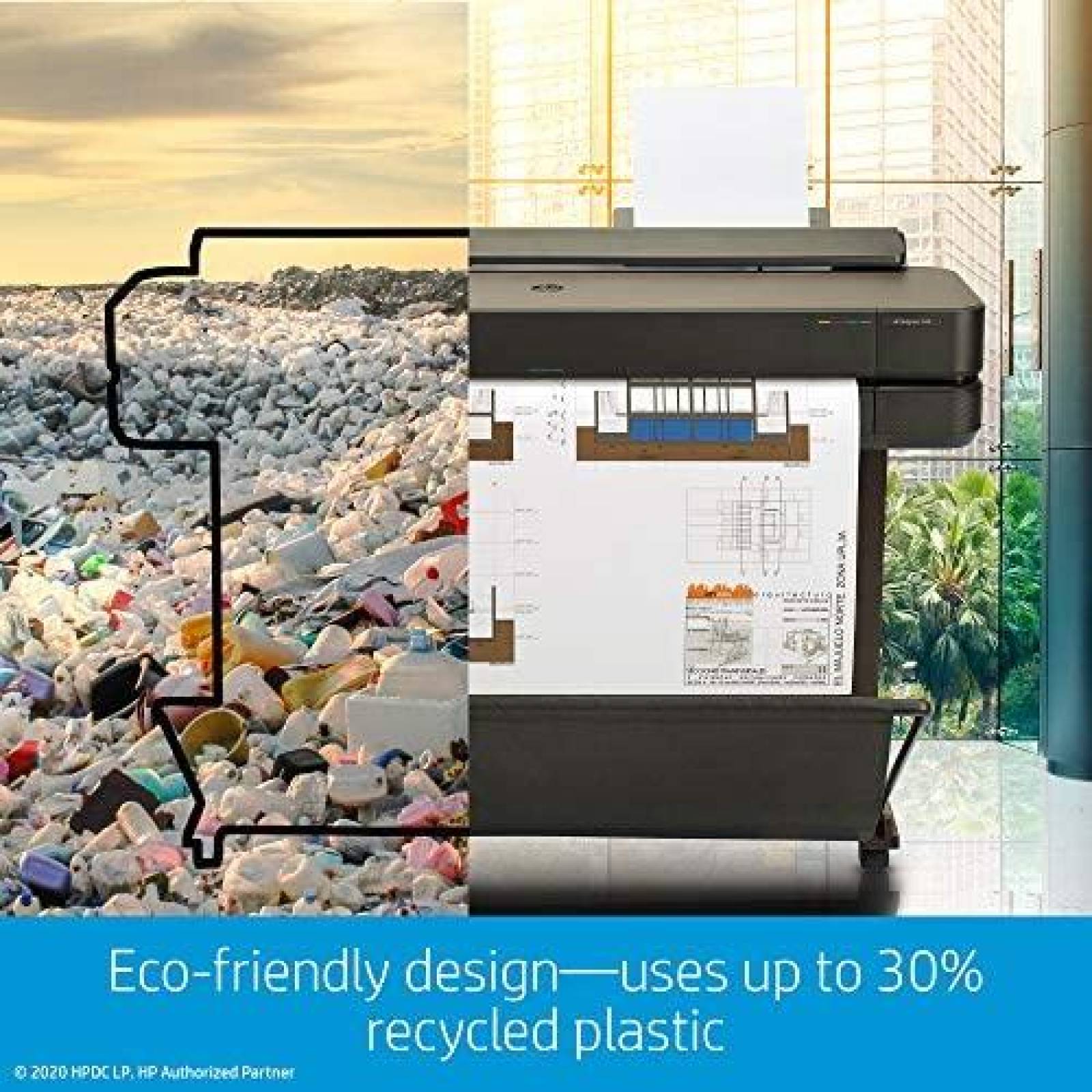 Impresora HP DesignJet T650 Inalambrica 36" -Negro