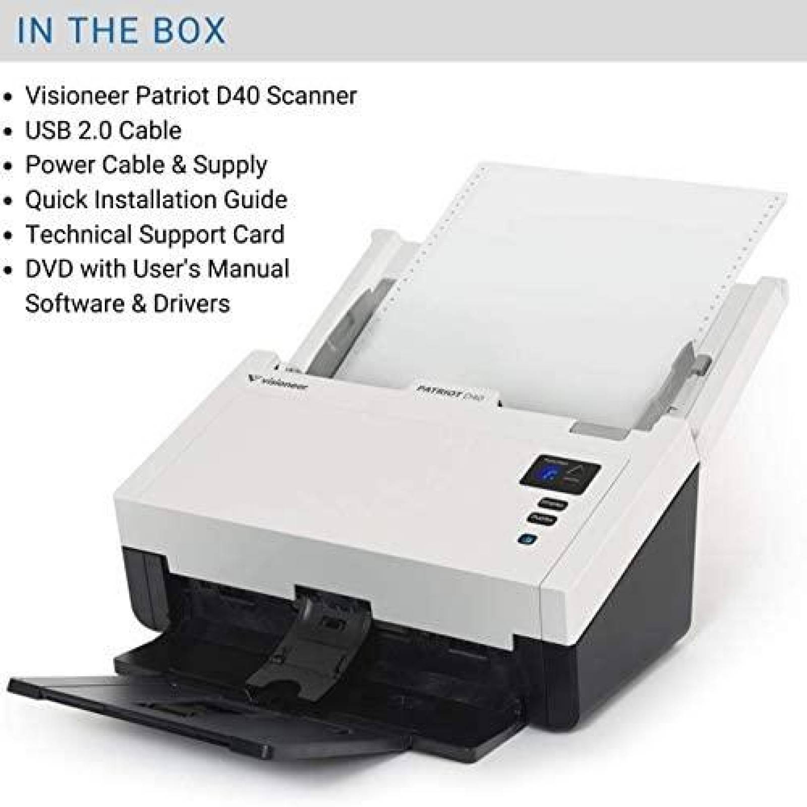 Escaner Visioneer 600 dpi optico USB Duplex -Blanco