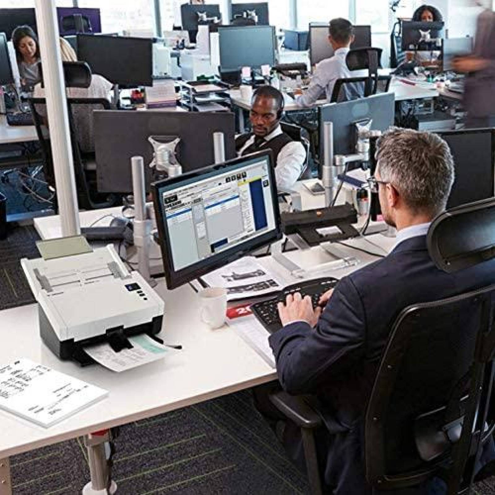 Escaner Visioneer 600 dpi optico USB Duplex -Blanco