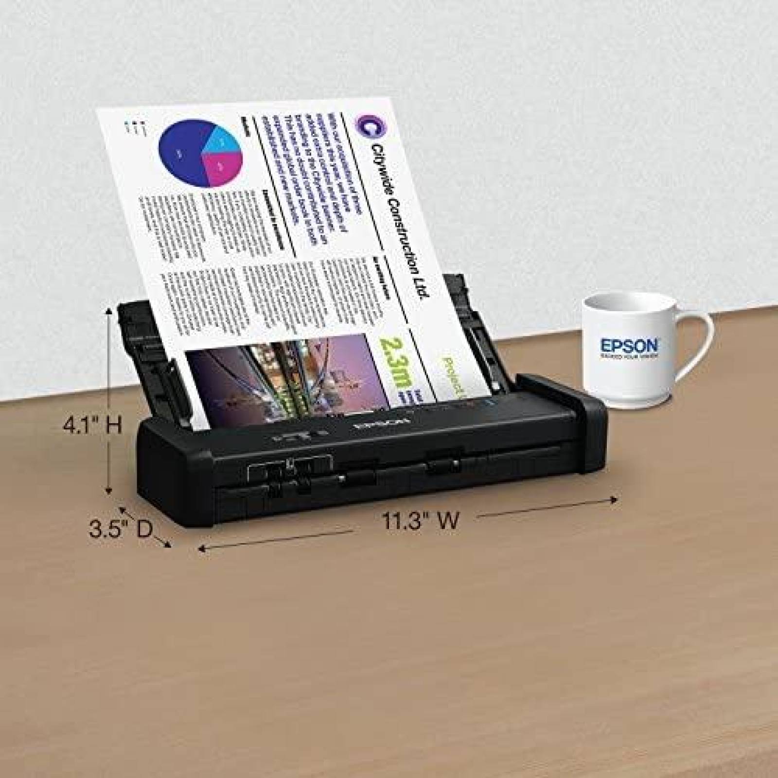 Escaner de Documentos Epson Portatil para Mac y PC -Negro