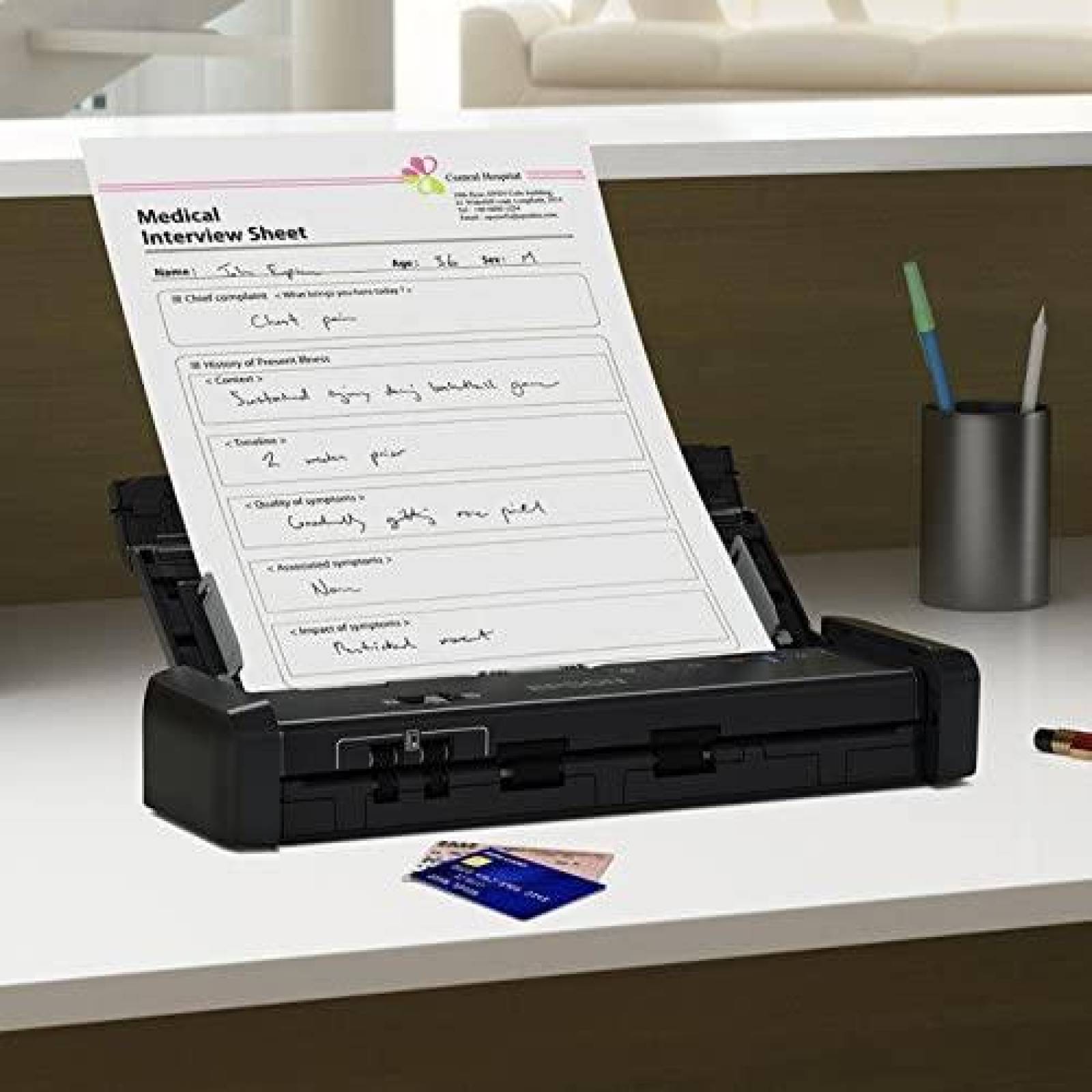 Escaner de Documentos Epson Portatil para Mac y PC -Negro