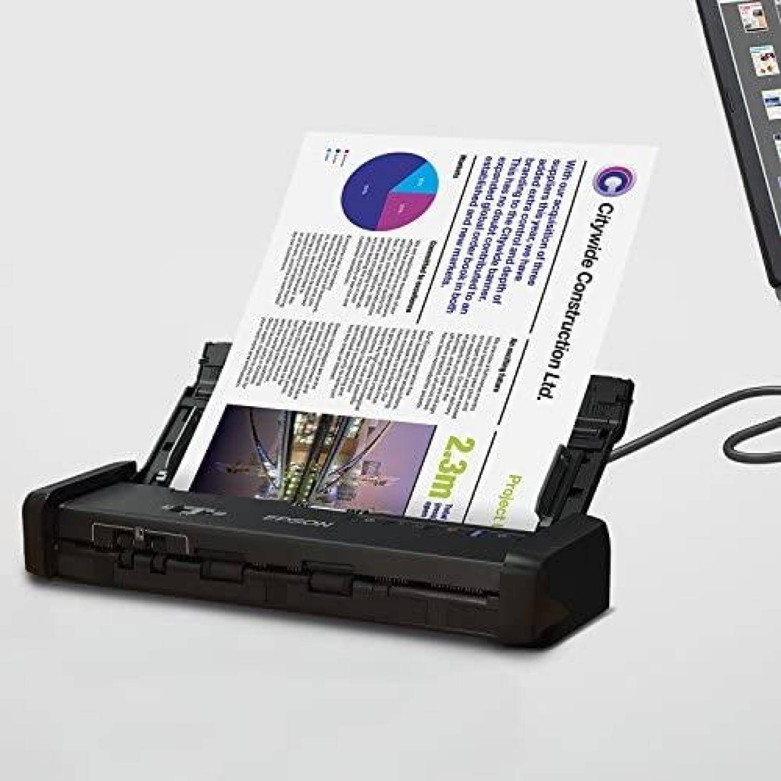 Escaner de Documentos Epson Portatil para Mac y PC -Negro