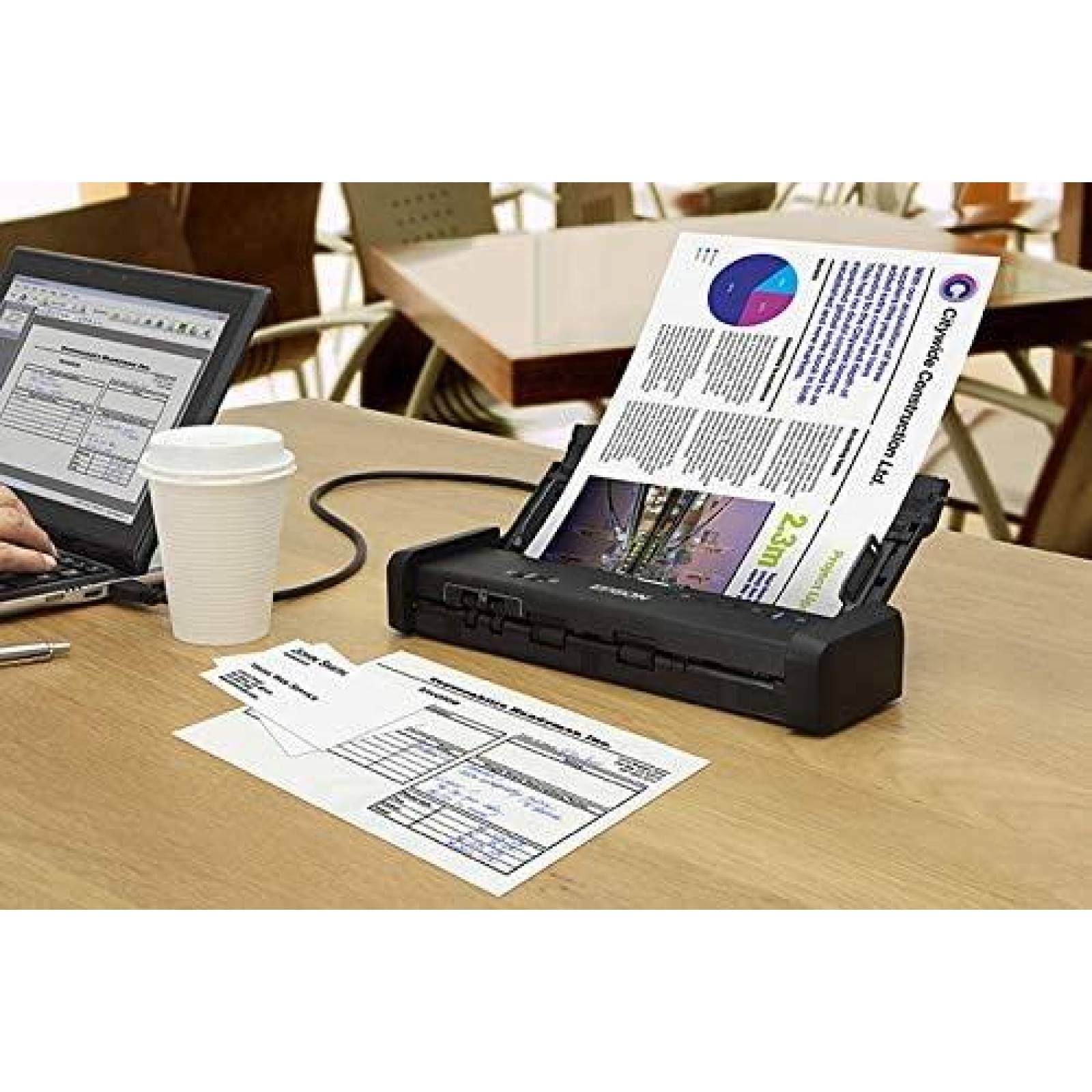 Escaner de Documentos Epson Portatil para Mac y PC -Negro