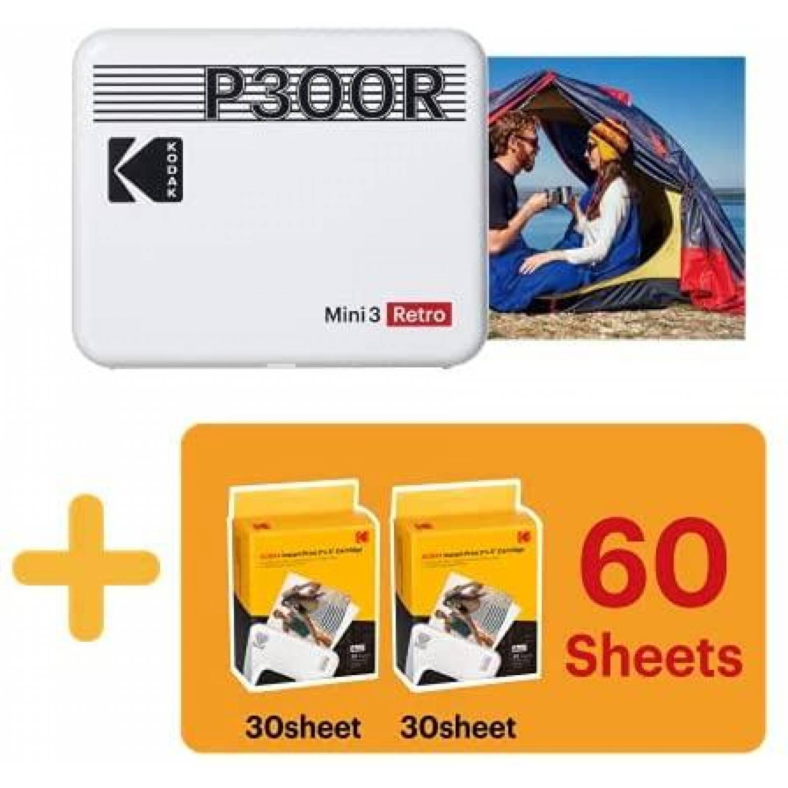 Impresora de Fotos Portatil Kodak Mini 3 Retro 3 x 3''