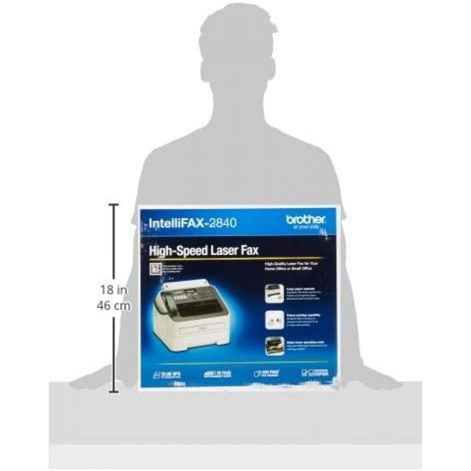 Maquina de Fax Brother FAX-2840 Monocromatica Laser -Blanco