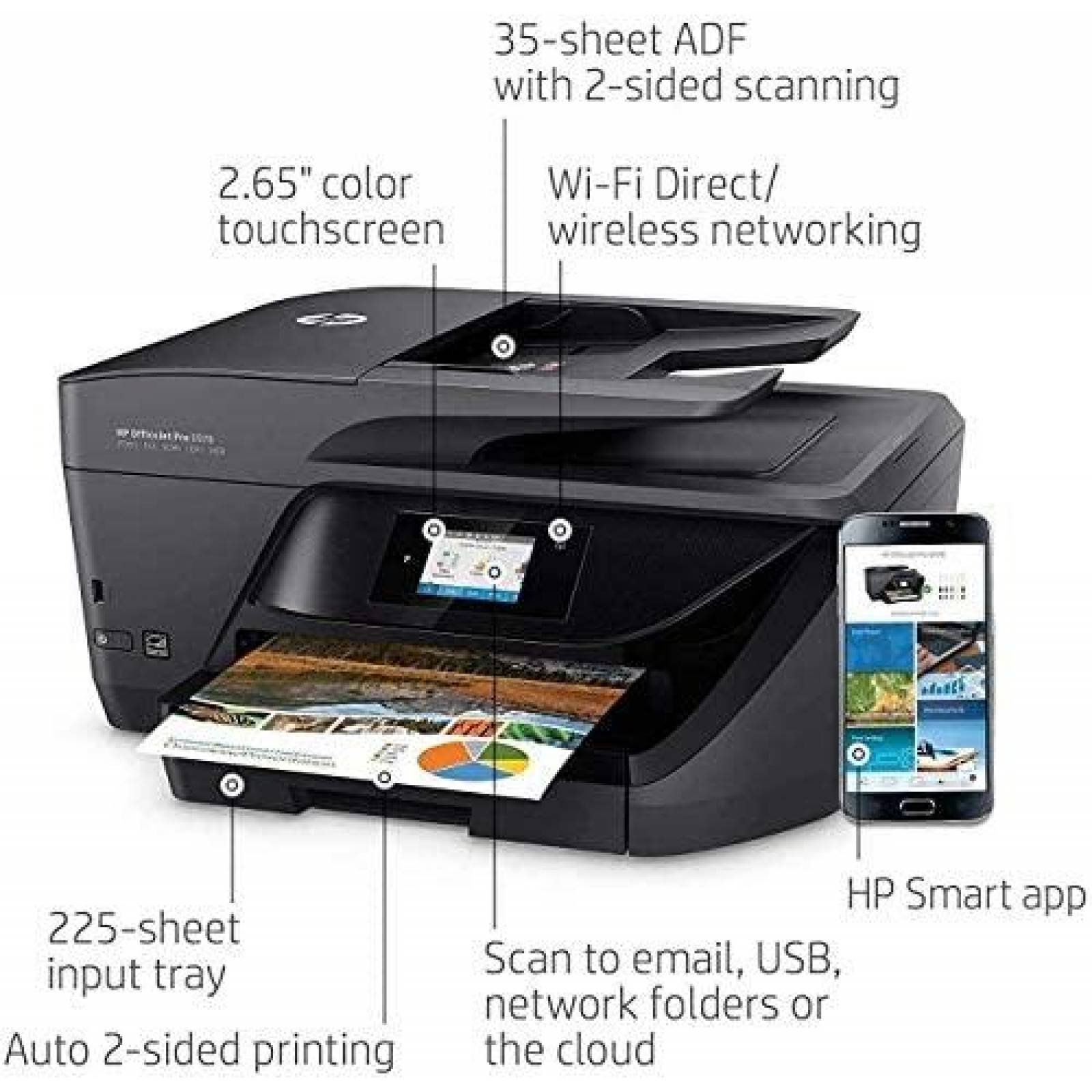 Impresora HP OfficeJet Pro 6978 Compatible con Alexa -Negro