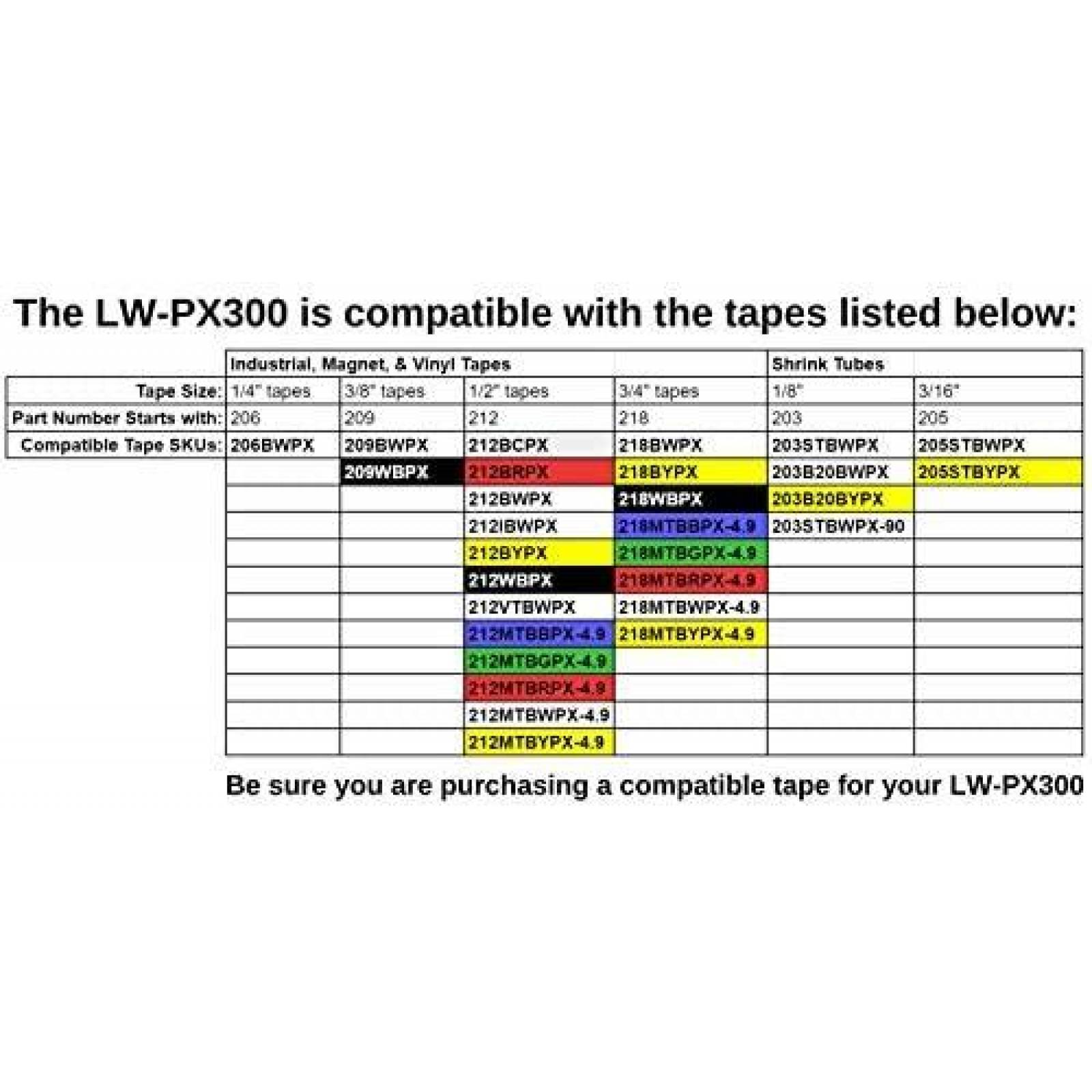 Kit de rotuladora LABELWORKS LW-PX300VP industrial -Negro