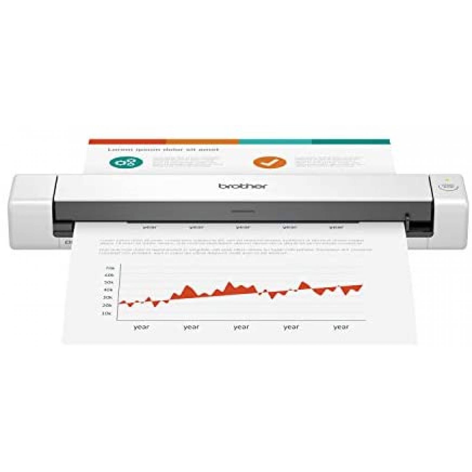 Escaner Brother 2.5 Watts USB 11.9" x 2.2" x 1.4" -Blanco