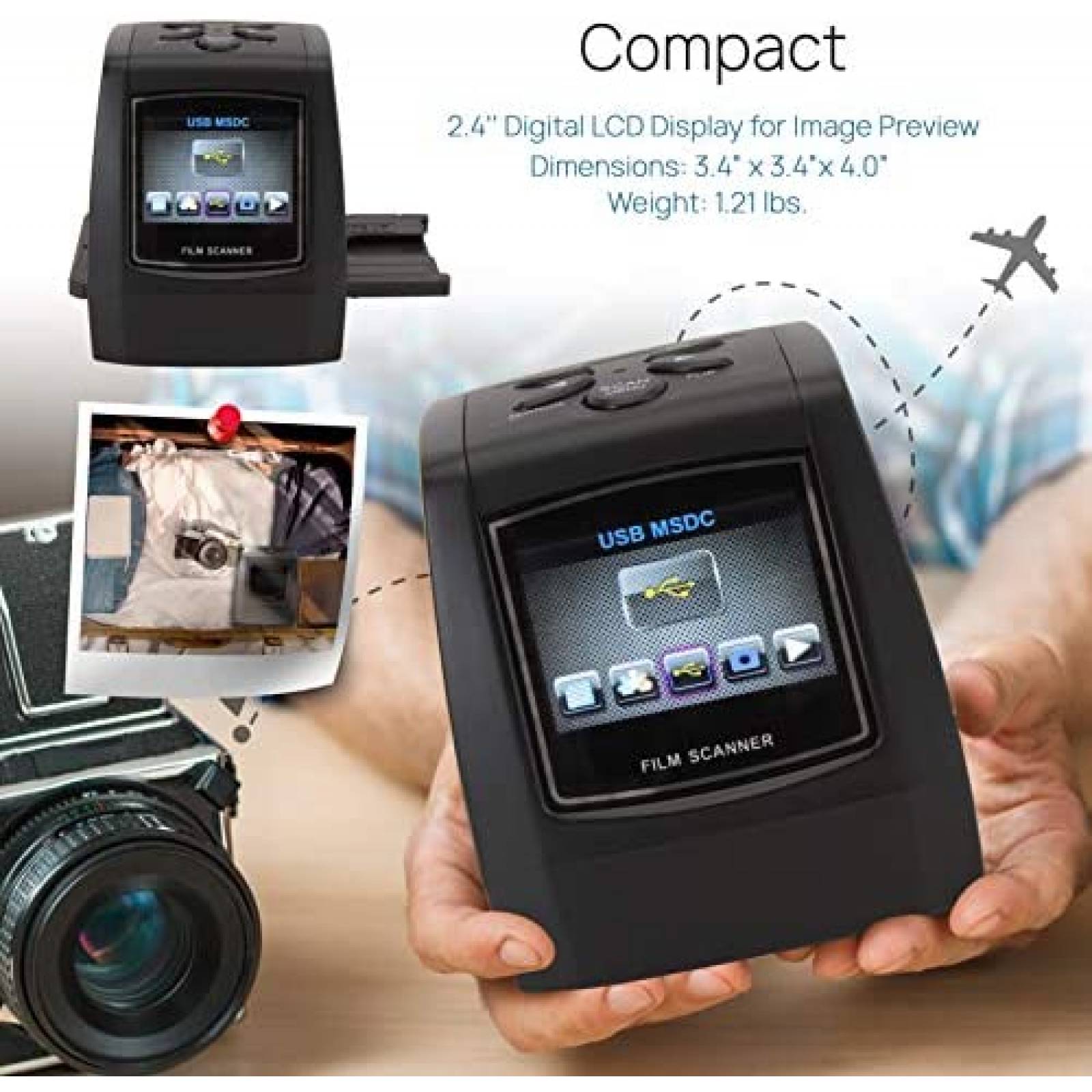 Escaner de pelicula Pyle PSCNPHO32 22MP 126 KPK -Negro