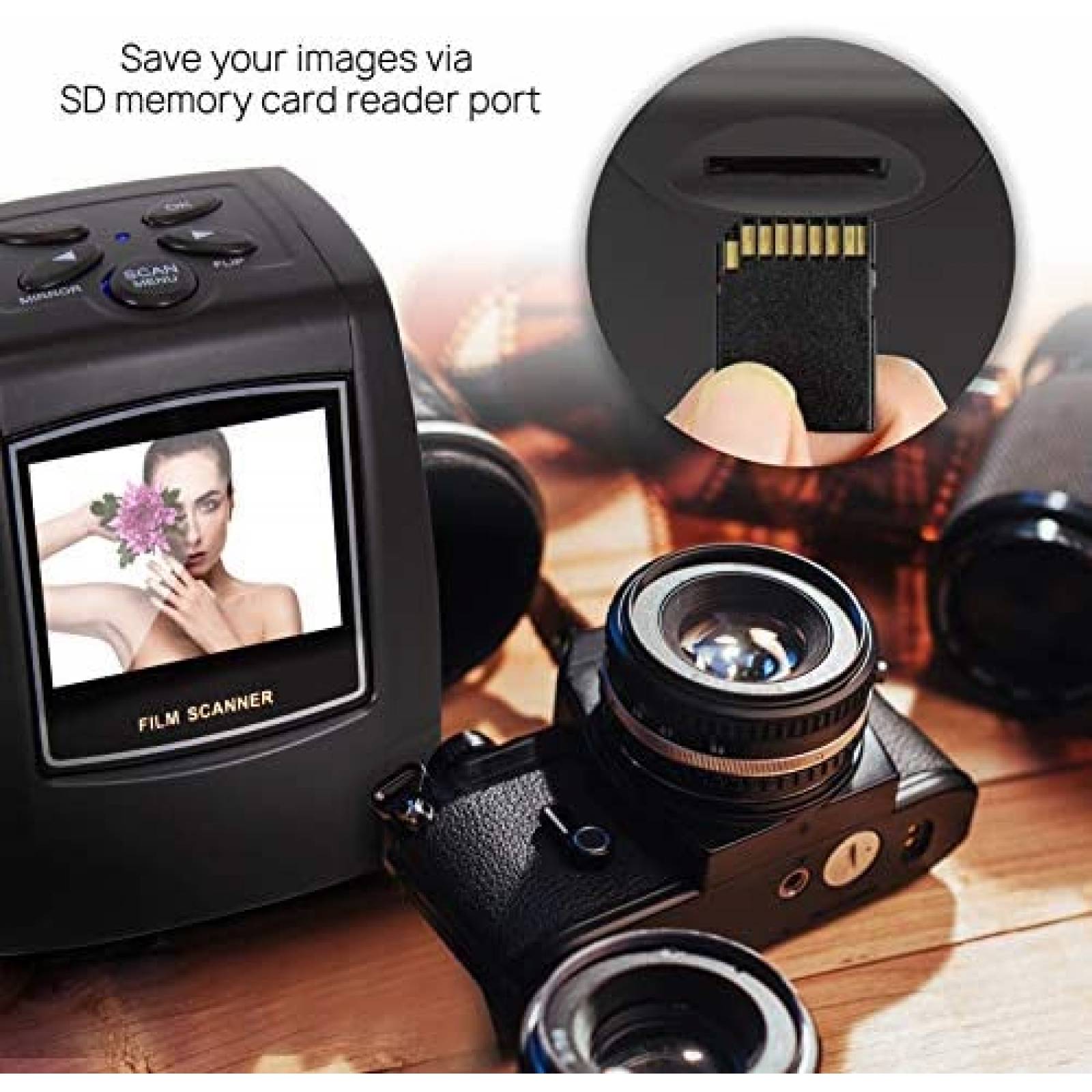 Escaner de pelicula Pyle PSCNPHO32 22MP 126 KPK -Negro