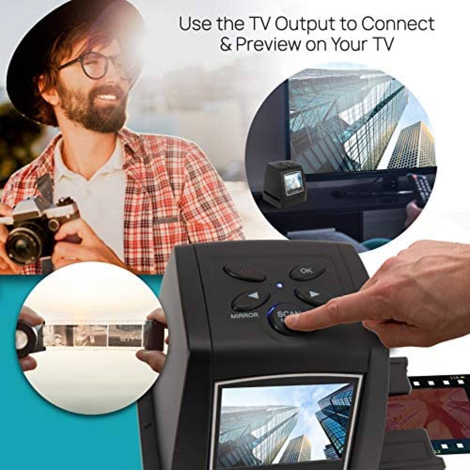 Escaner de pelicula Pyle PSCNPHO32 22MP 126 KPK -Negro