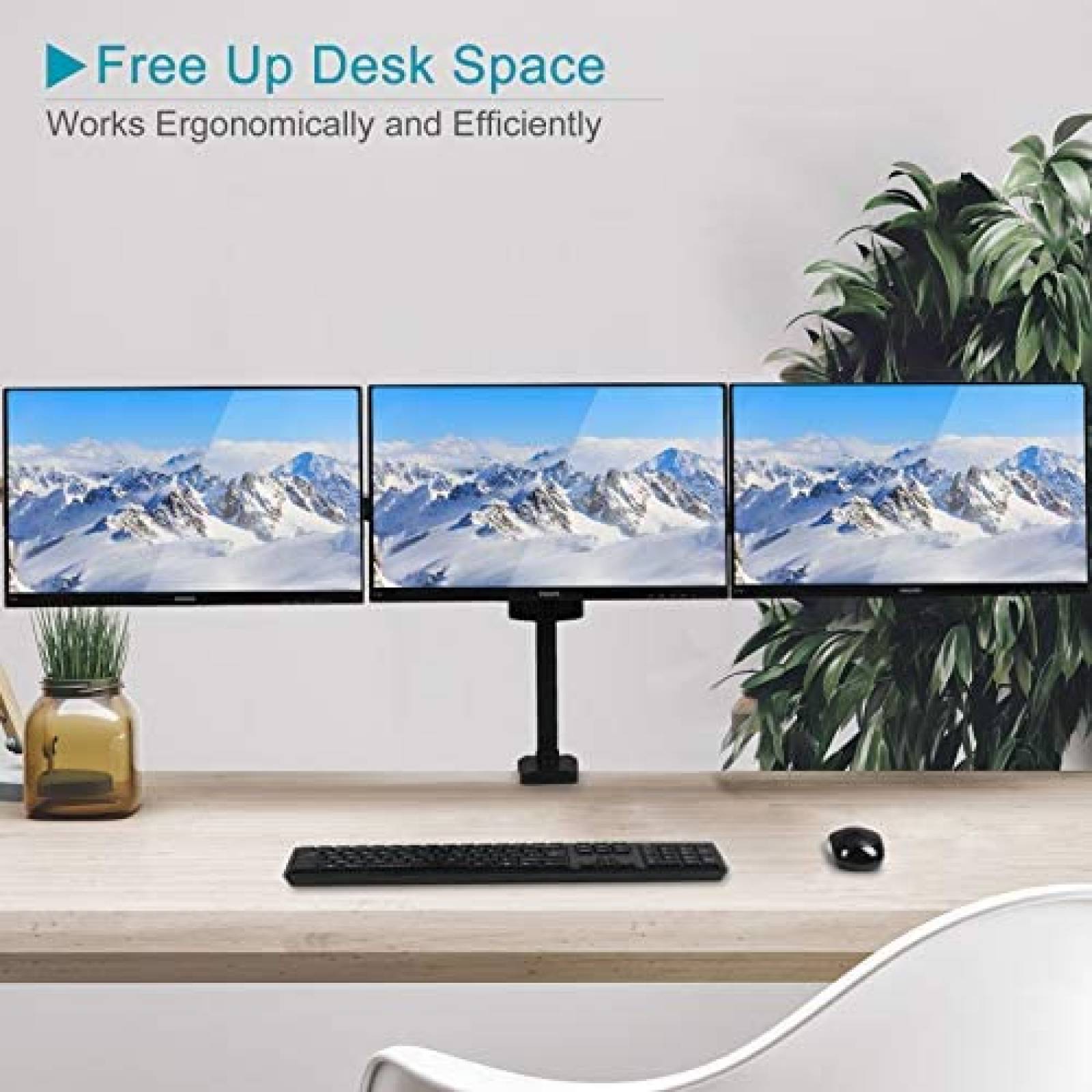 Stand Triple IMLIB para Monitor de 27''/17.6Lbs -Negro